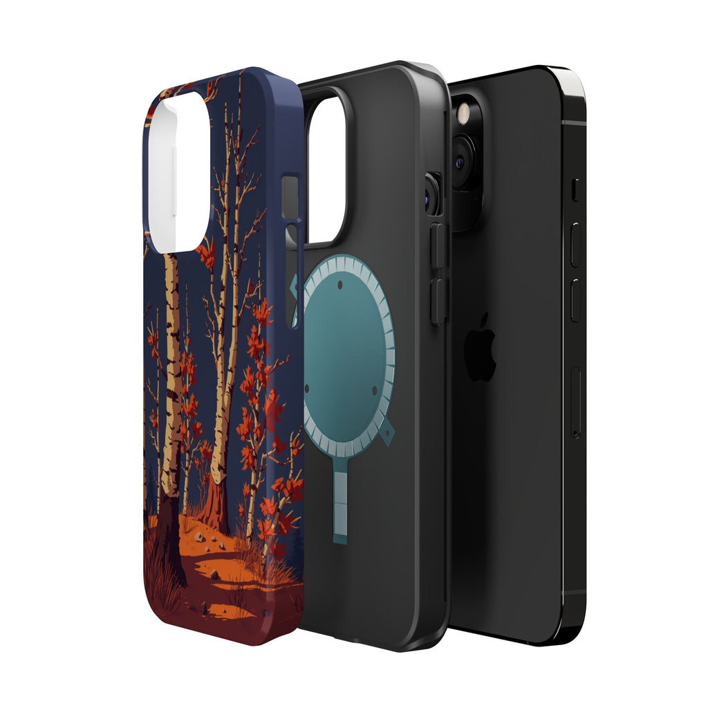iPhone Birch Grove Pixel Art -Bit Bold Modern Everyday Snap Case · iPhone Case