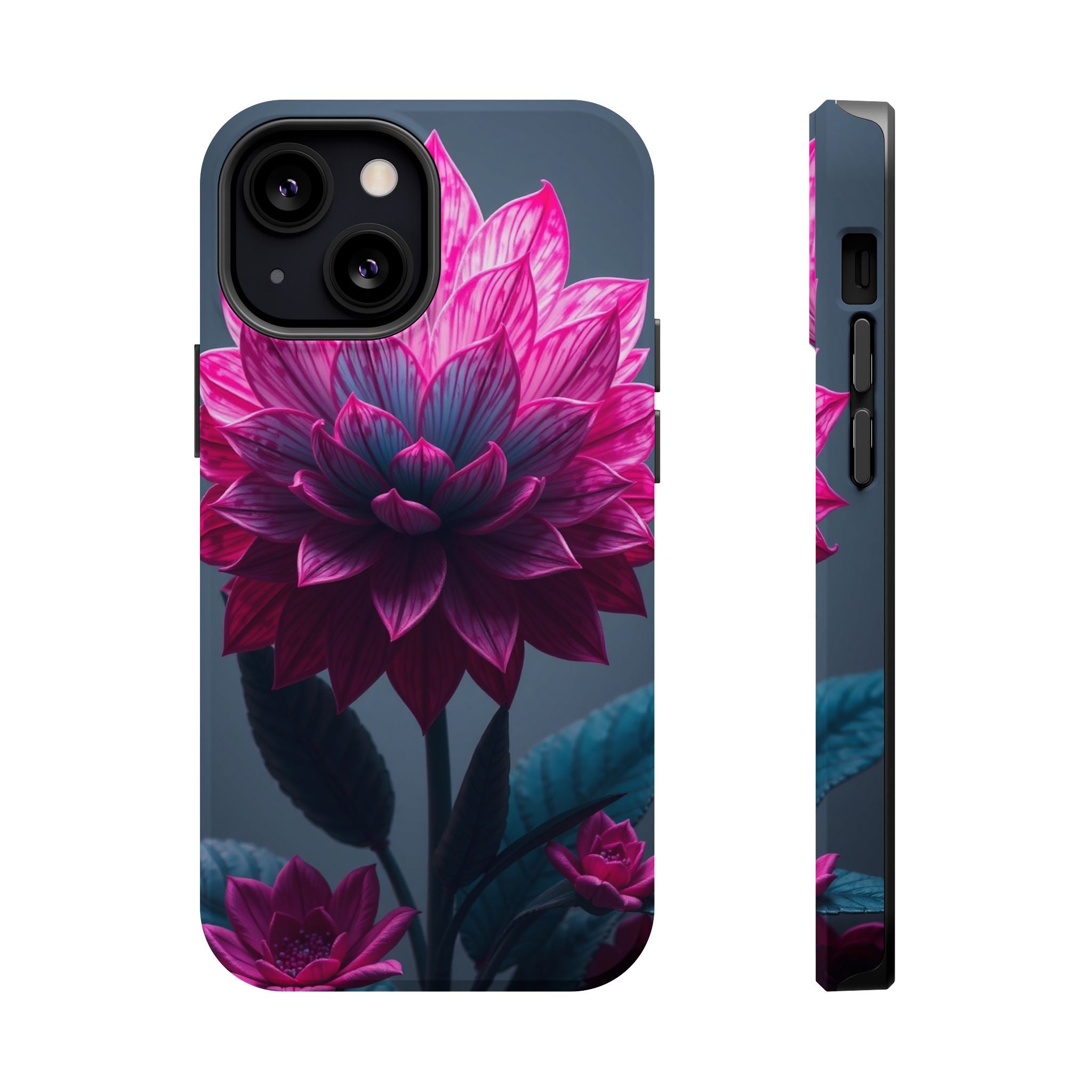 iPhone Cyan And Magenta Floral Dark Academia Slim iPhone Everyday · iPhone Case
