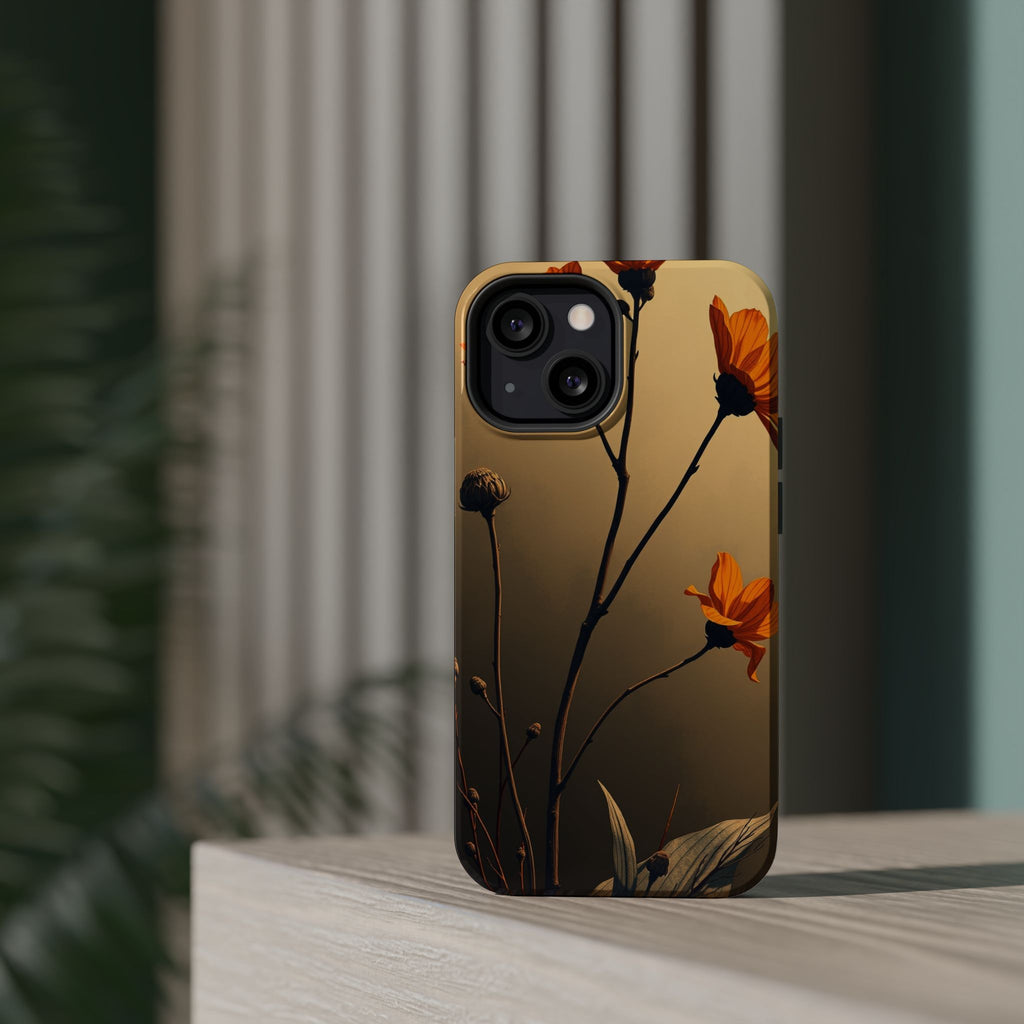 iPhone Burnt Orange And Sand Botanical Illustration Gal Slim Snap Case · iPhone