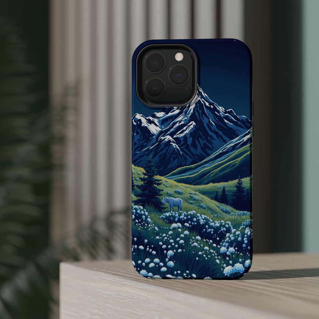 iPhone Midnight Blue And Silver Alpine Meadow Slim iPhone Everyday · iPhone Case