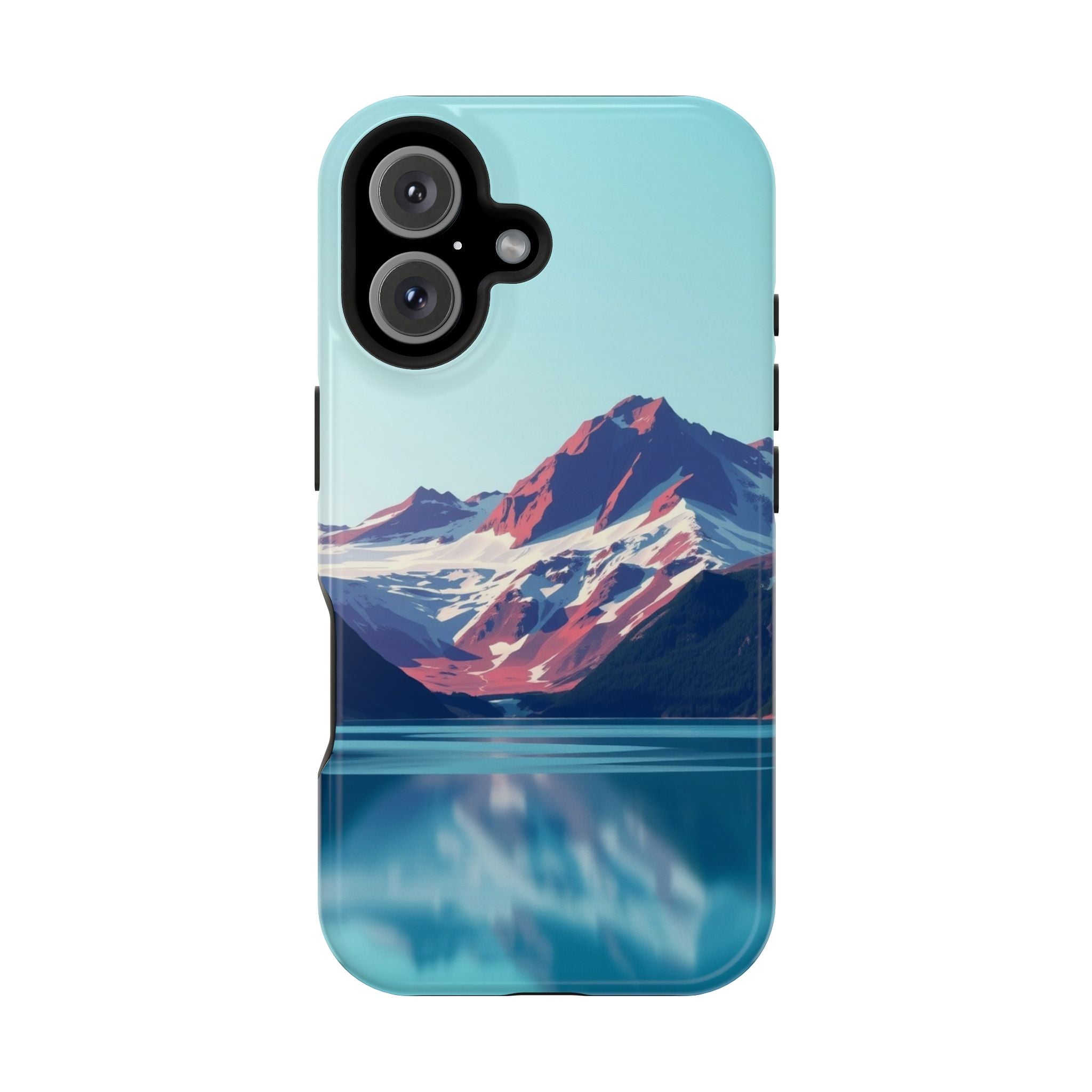 iPhone Cyan And Magenta Glacier Lake Slim Everyday Designer Case · iPhone Case