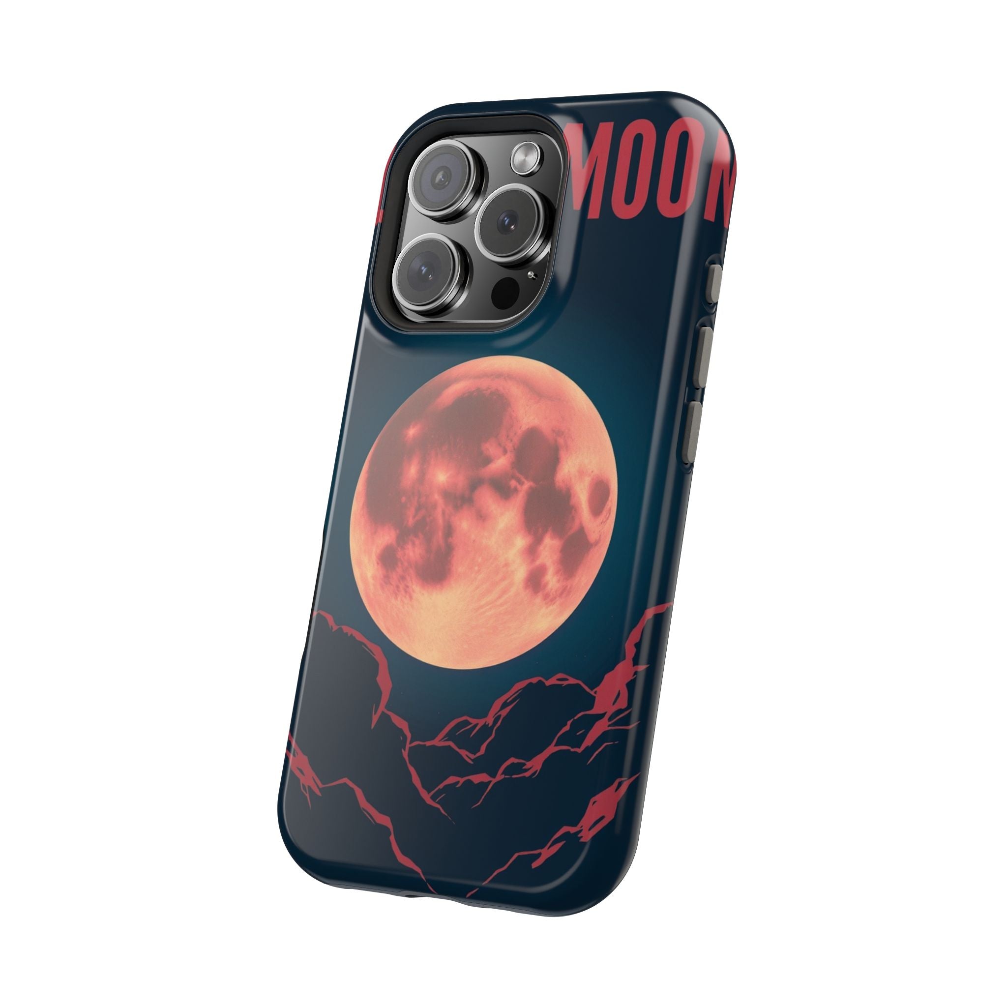 iPhone Blood Moon Rise Vintage Retro Poster Slim Everyday Designer Case · iPhone