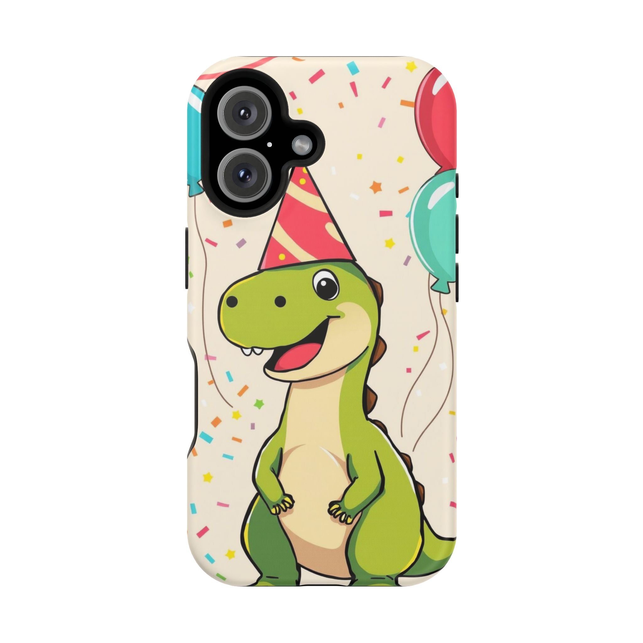 iPhone Dino with Party Hat Kids Fun Phone Case Gift Slim Snap Case · iPhone Case