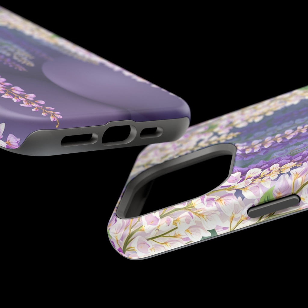 iPhone Mint And Blush Wisteria Cascade Slim Everyday Designer Case · iPhone Case