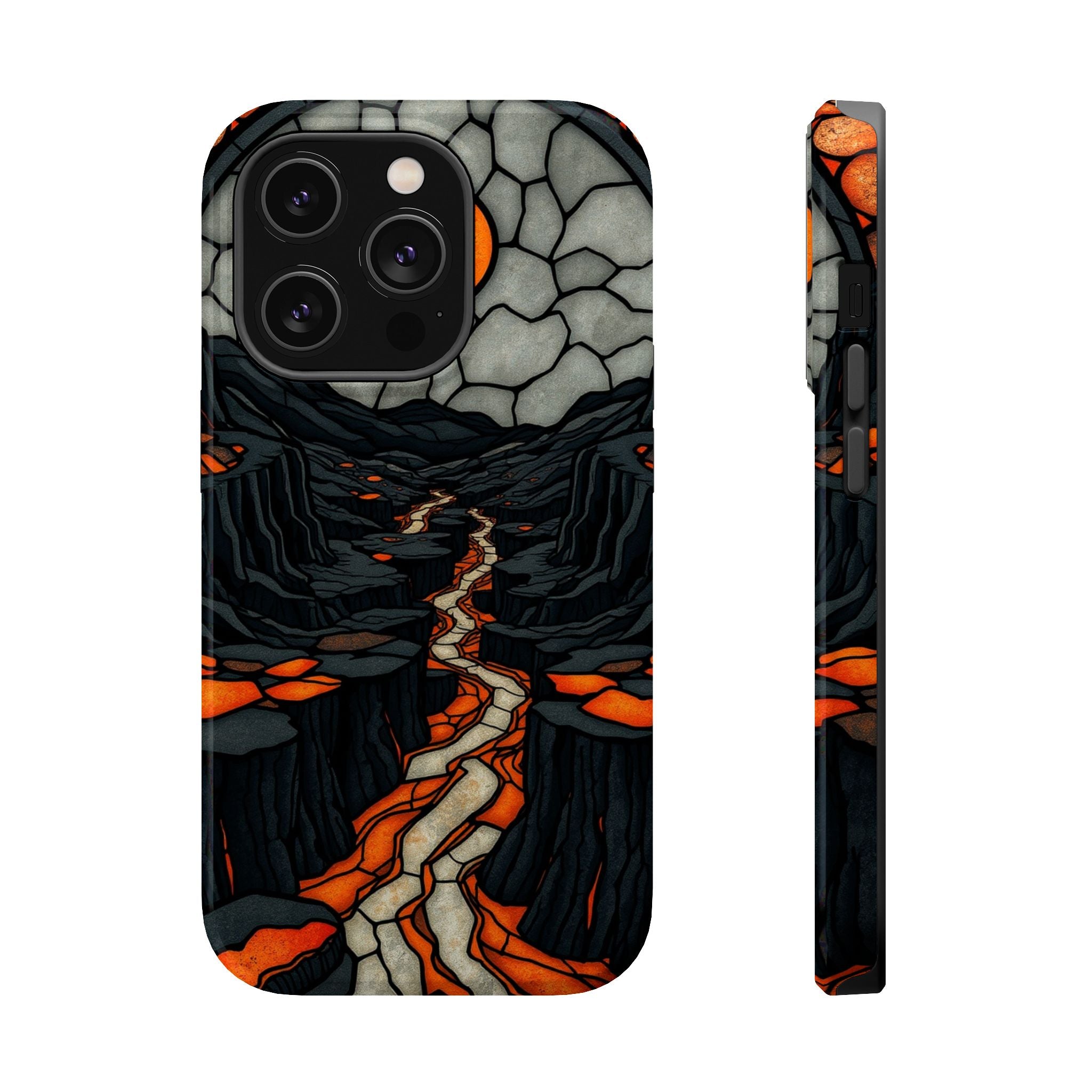 iPhone Charcoal And Copper Lava Field Slim Everyday Designer Case · iPhone Case
