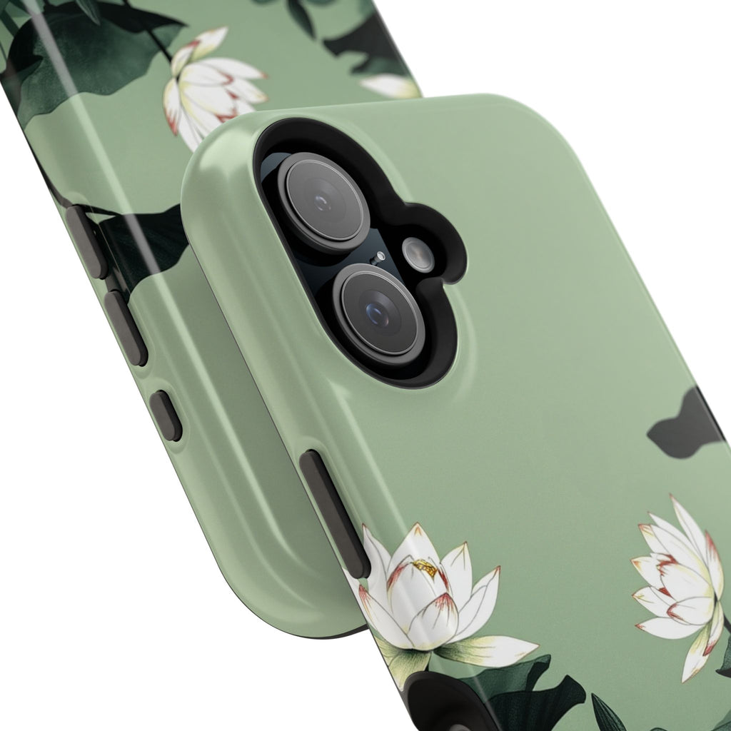 iPhone Sage And Ivory Lotus Pond Bold Modern Everyday Snap Case · iPhone Case