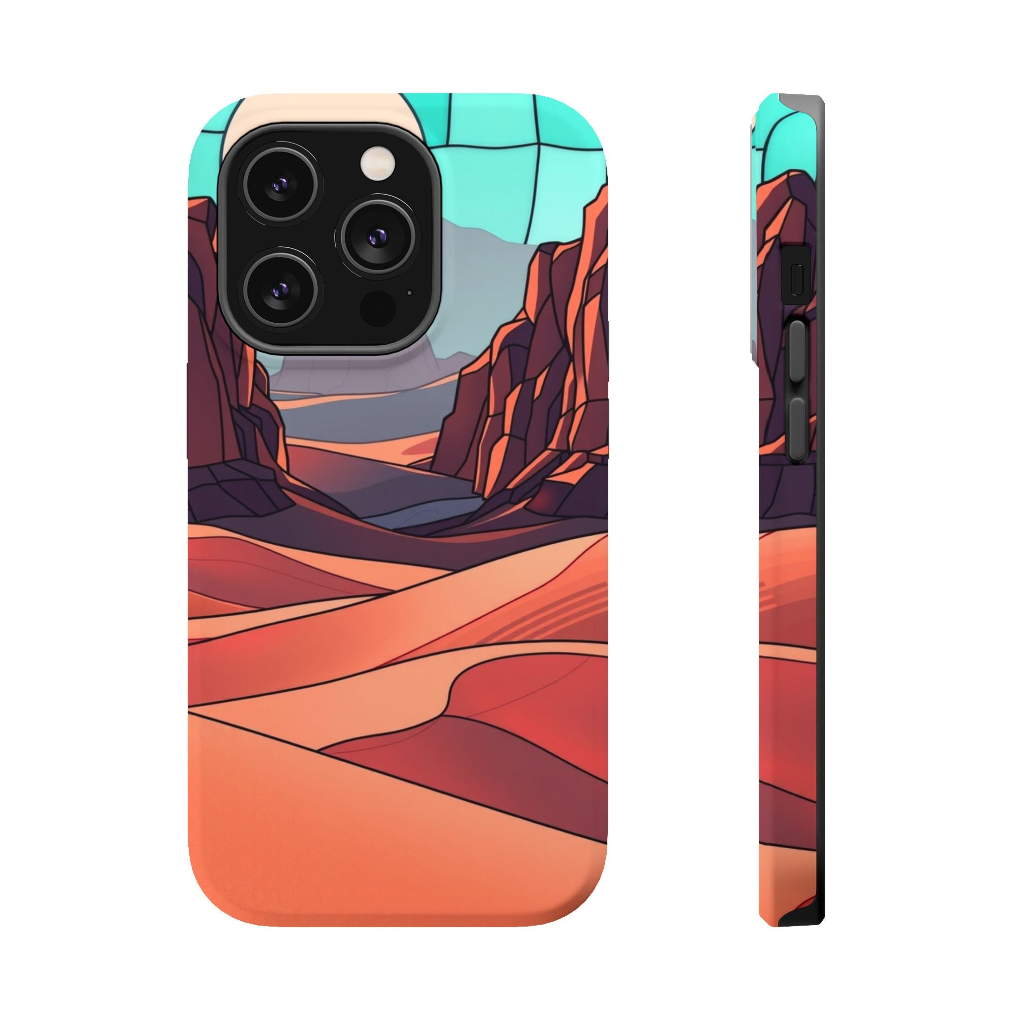 iPhone Desert Dunes Stained Glass Bold Modern Everyday Snap Case · iPhone Case