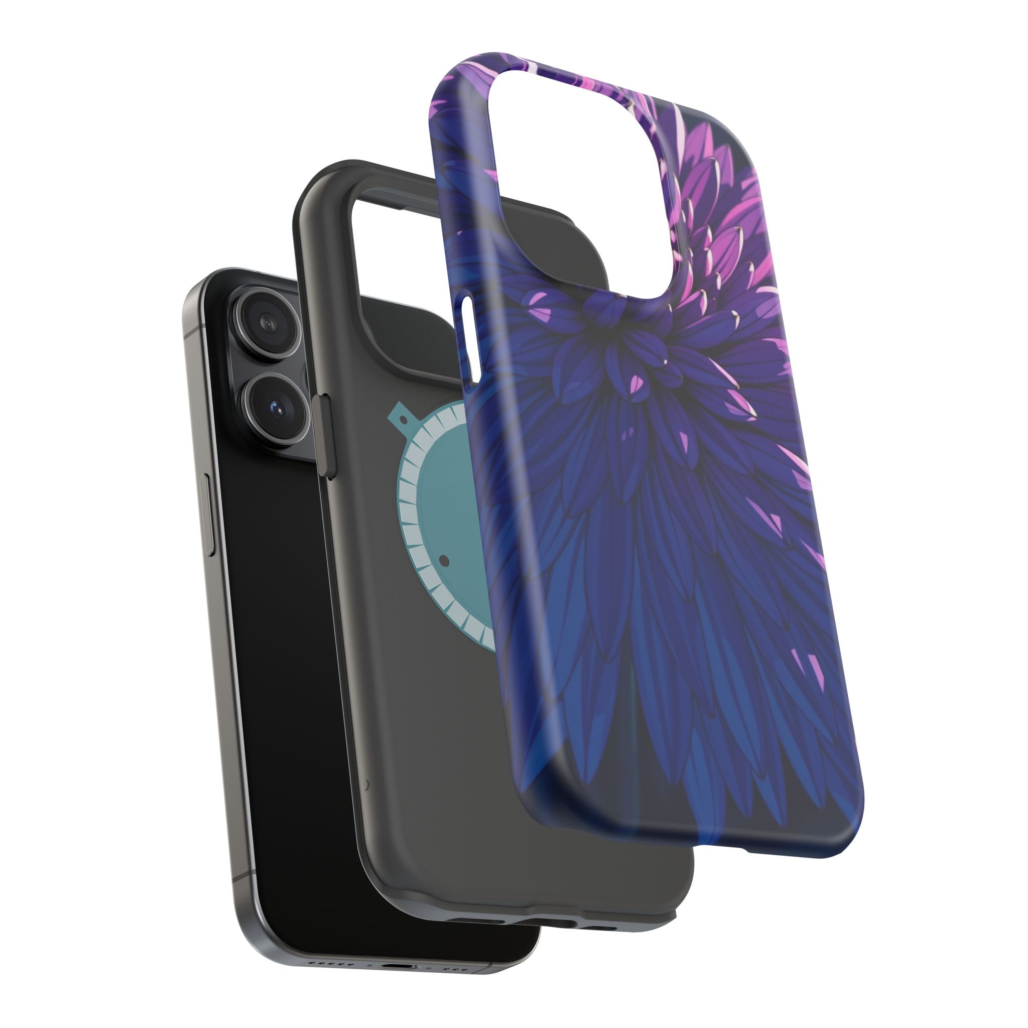 iPhone Indigo And Violet Chrysanthemum Classic Soft iPhone Finish · iPhone Case