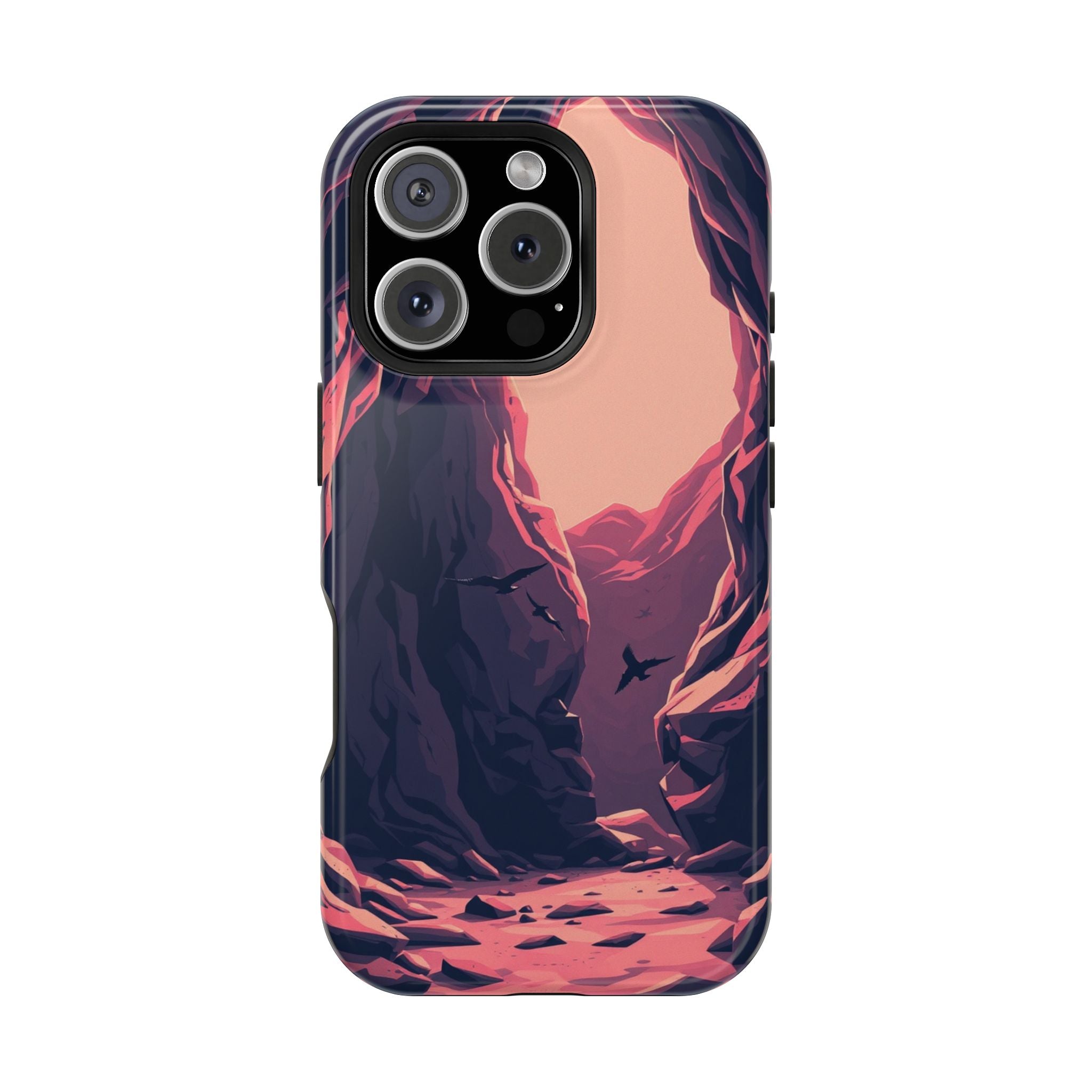 iPhone Rose Pink And Cream Dark Crystal Cave Slim Everyday Designer Case · iPhon
