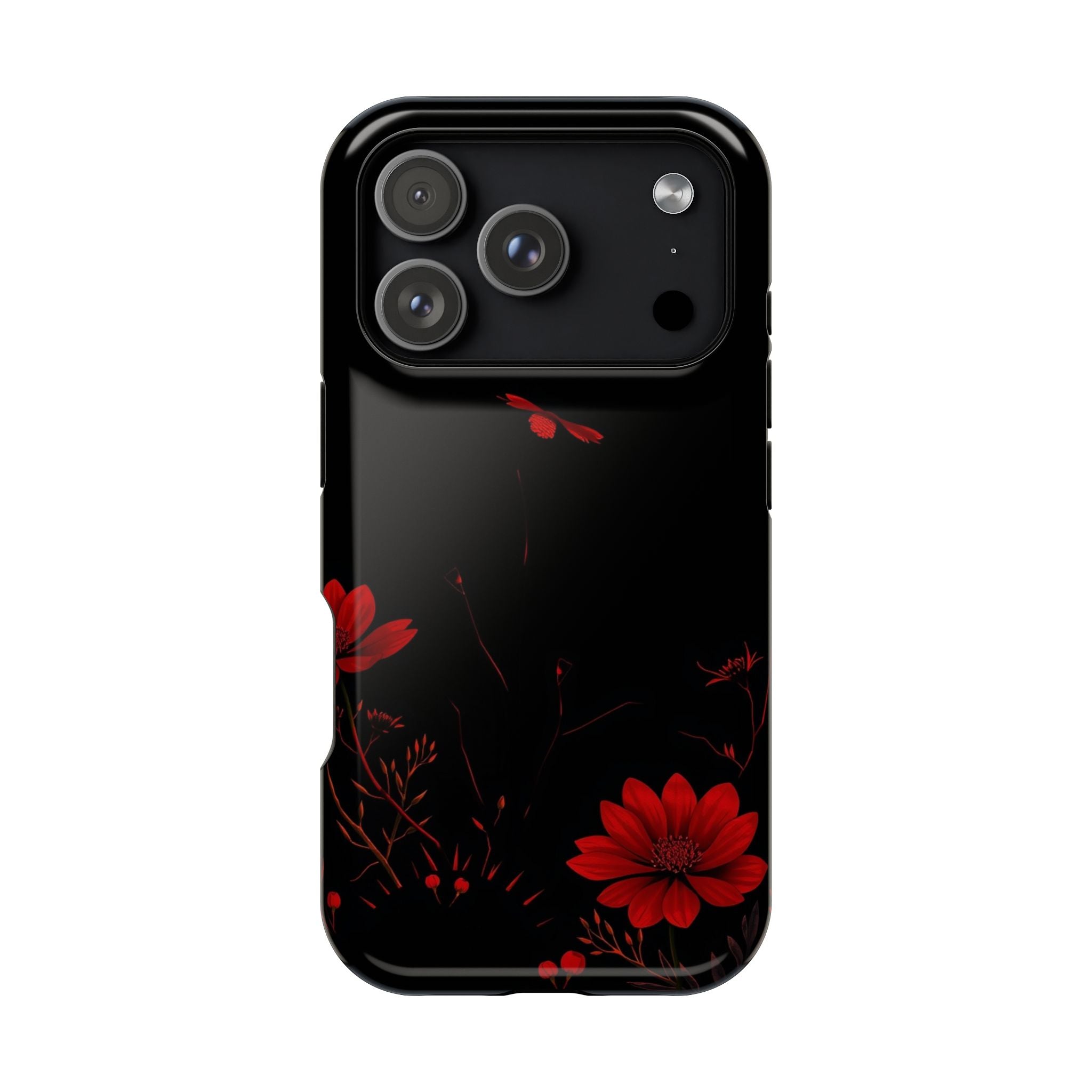iPhone Black And Crimson Desert Flower Slim Everyday Designer Case · iPhone Case