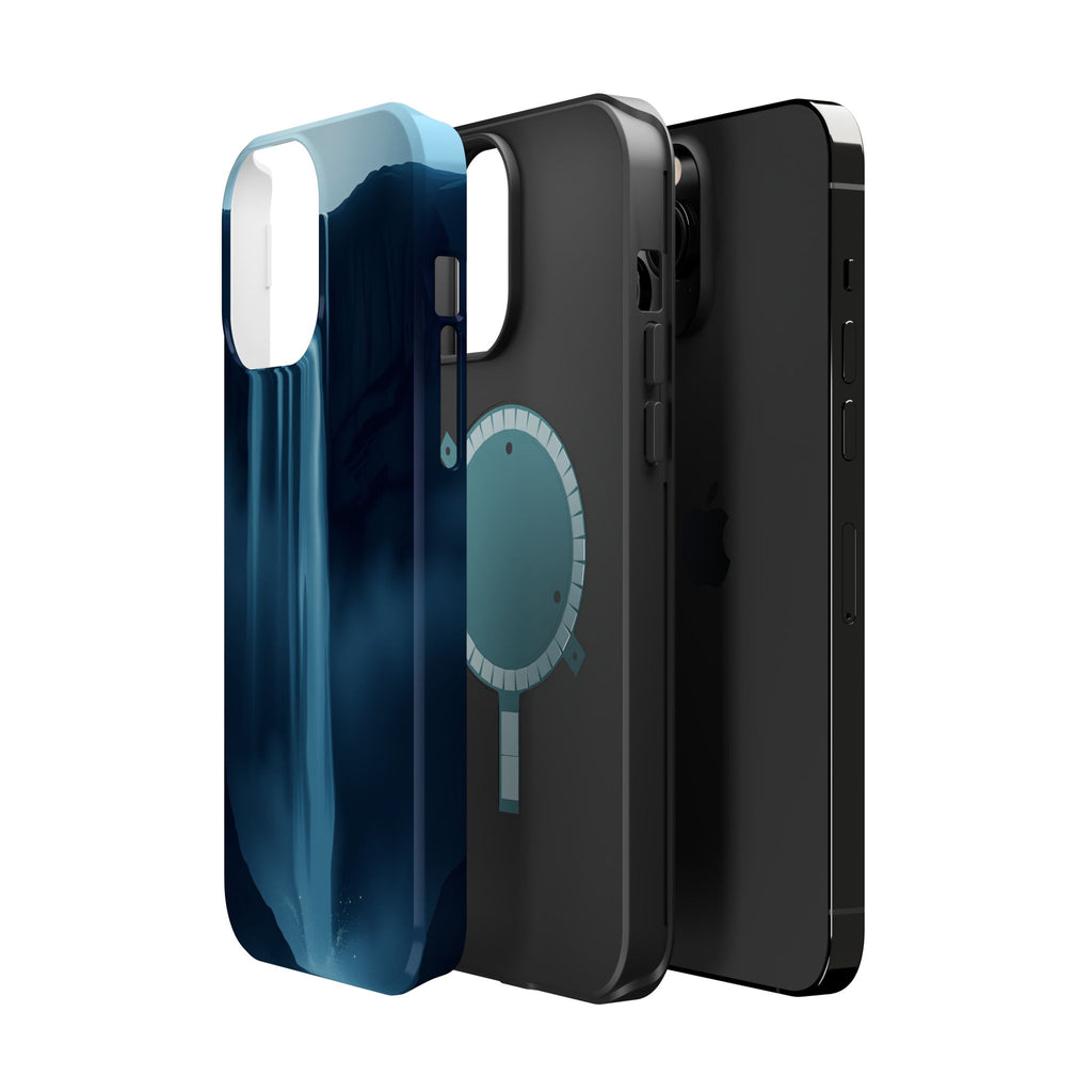 iPhone Midnight Blue And Silver Waterfall Mist Soft iPhone Finish · iPhone Case
