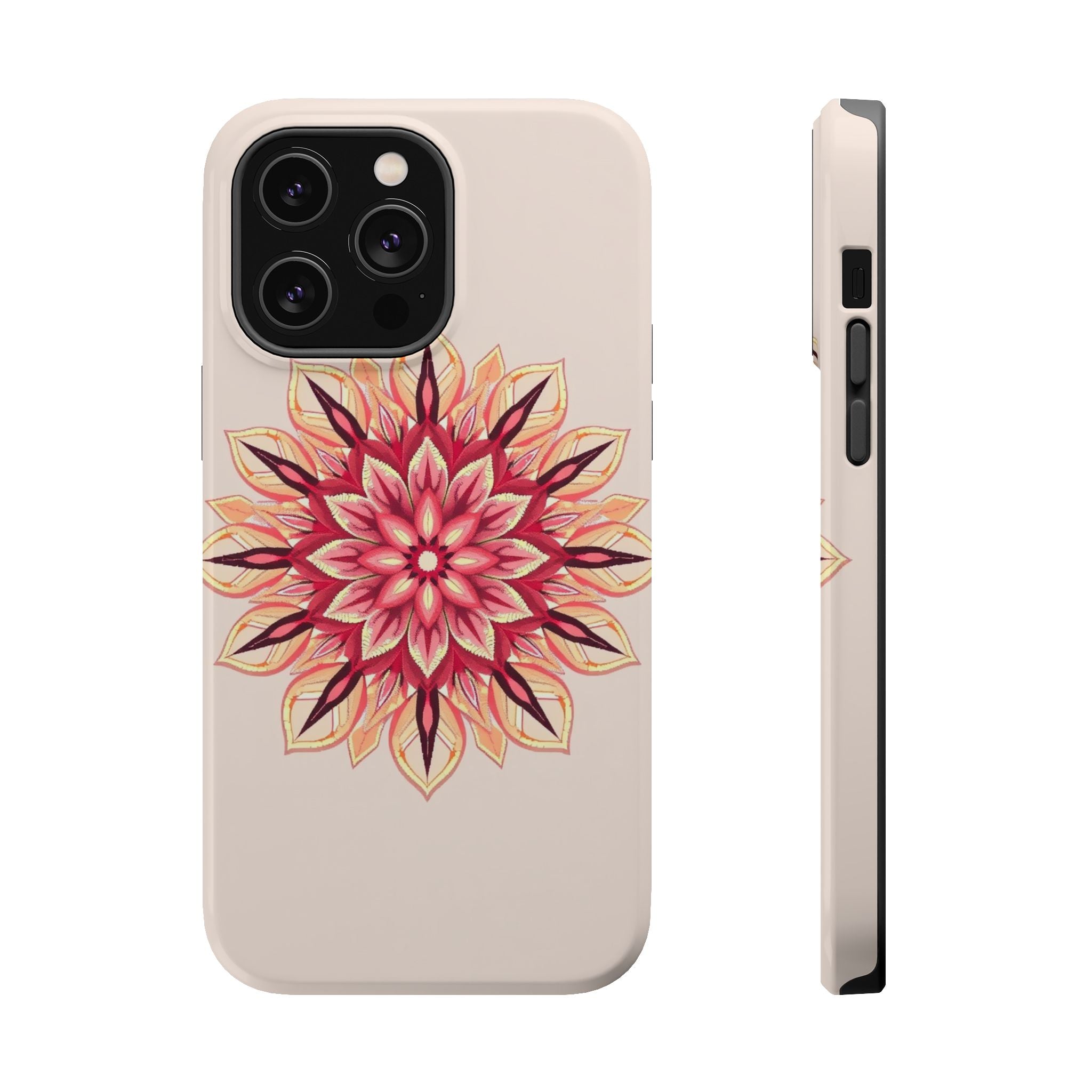 iPhone Floral Mandala Pixel Art -Bit Slim Everyday Designer Case · iPhone Case