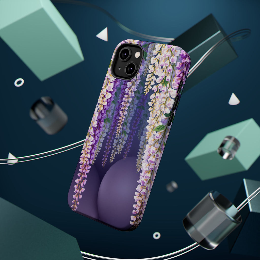 iPhone Mint And Blush Wisteria Cascade Slim Everyday Designer Case · iPhone Case