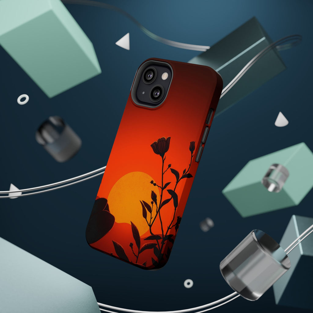 iPhone Bloom and Leaf Dark Gothic Ink Slim Everyday Designer Case · iPhone Case