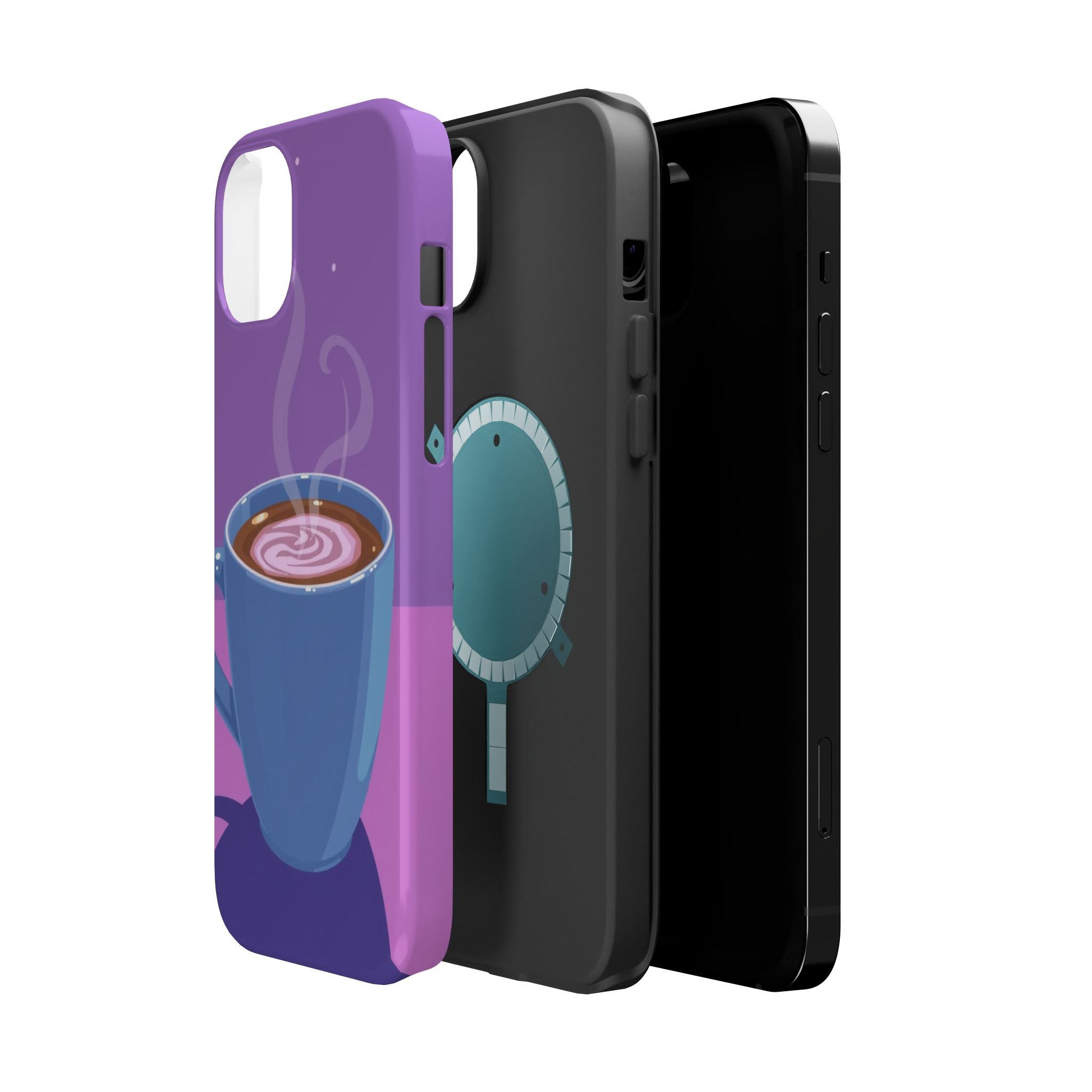 iPhone Emotional Support Coffee Pixel Art -Bit Soft Finish Everyday Case · iPhon