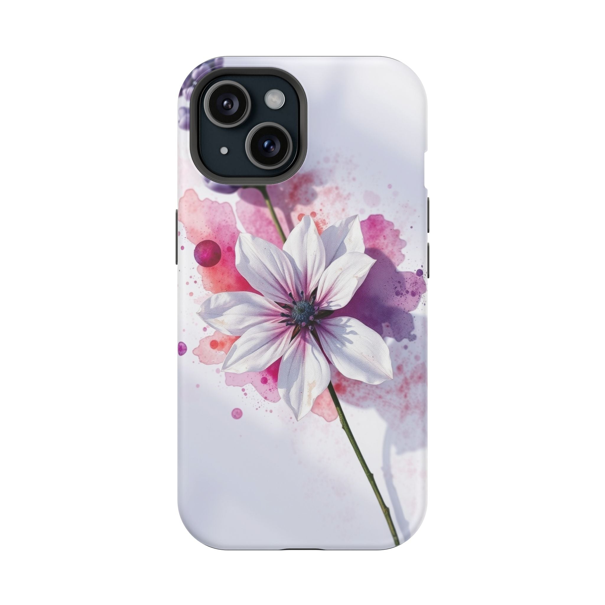 iPhone Floral Watercolor Splash Bold Art Slim Everyday iPhone 15 · iPhone Case