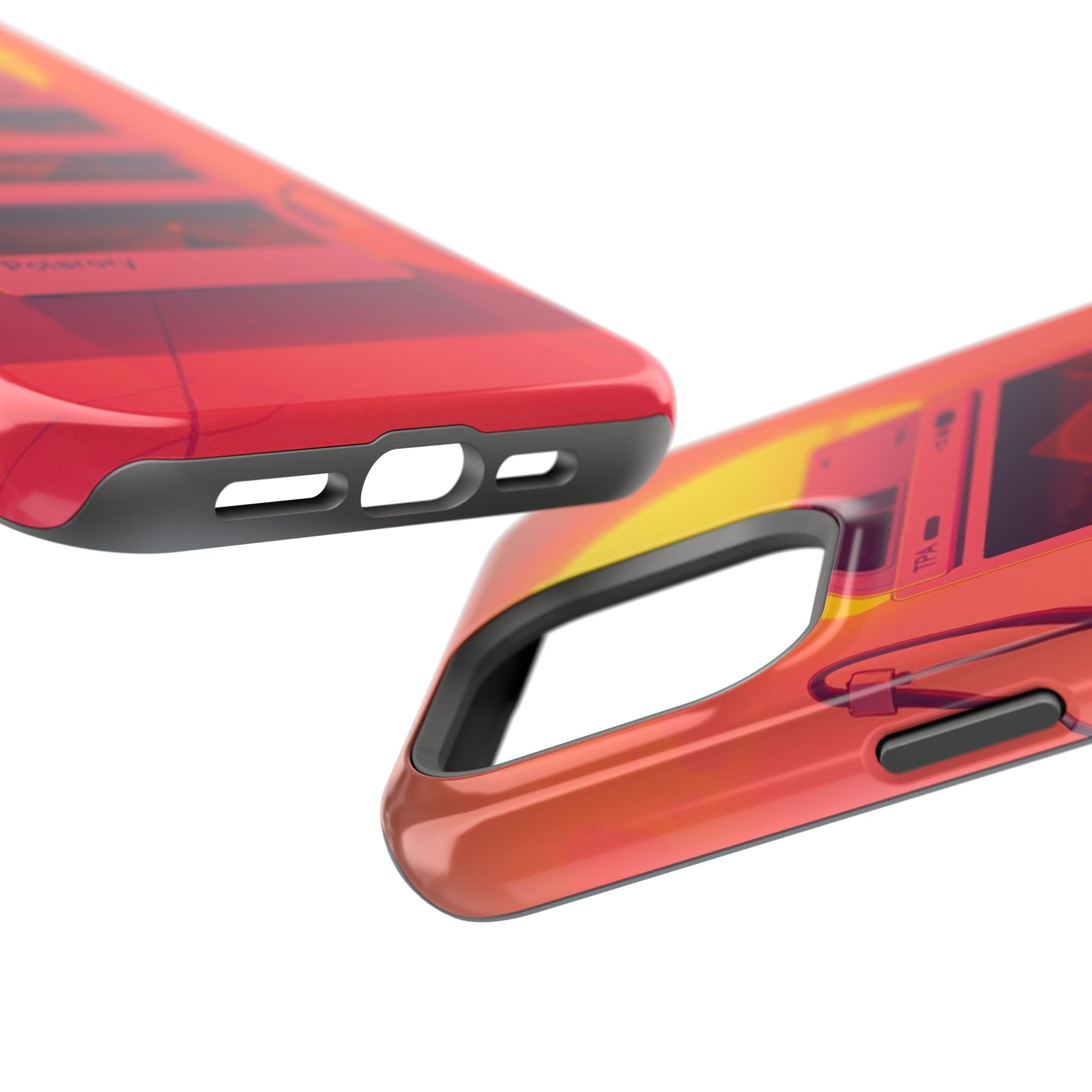 iPhone Polaroid Stack Memory Neon Cyberpunk Slim Everyday Designer Case · iPhone