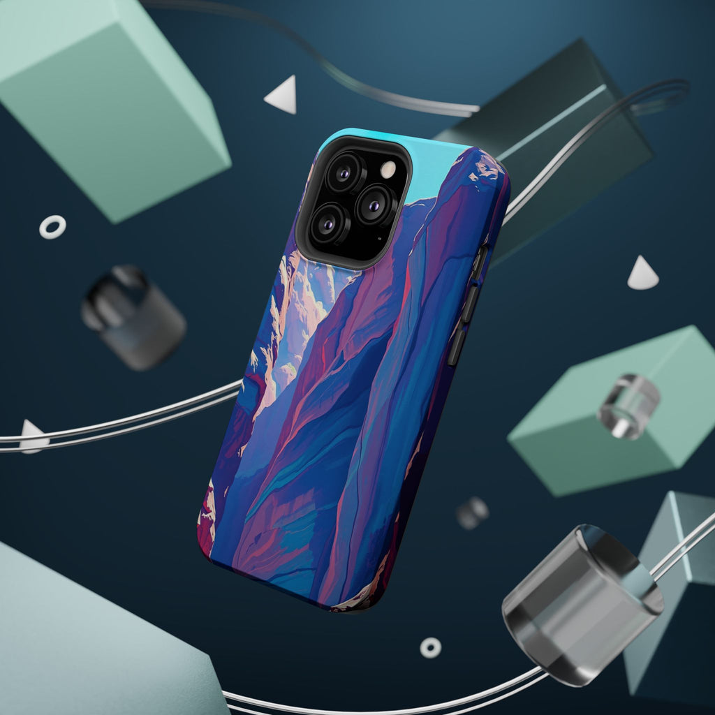 iPhone Cyan And Magenta Canyon Wall Slim Everyday Designer Case · iPhone Case