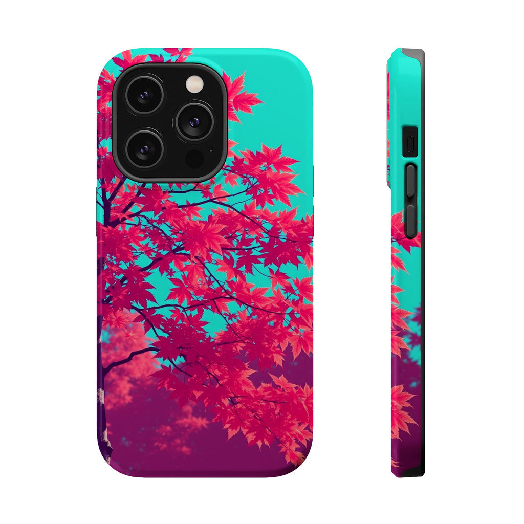 iPhone Cyan And Magenta Autumn Maple Slim Everyday iPhone 16 Designer · iPhone C