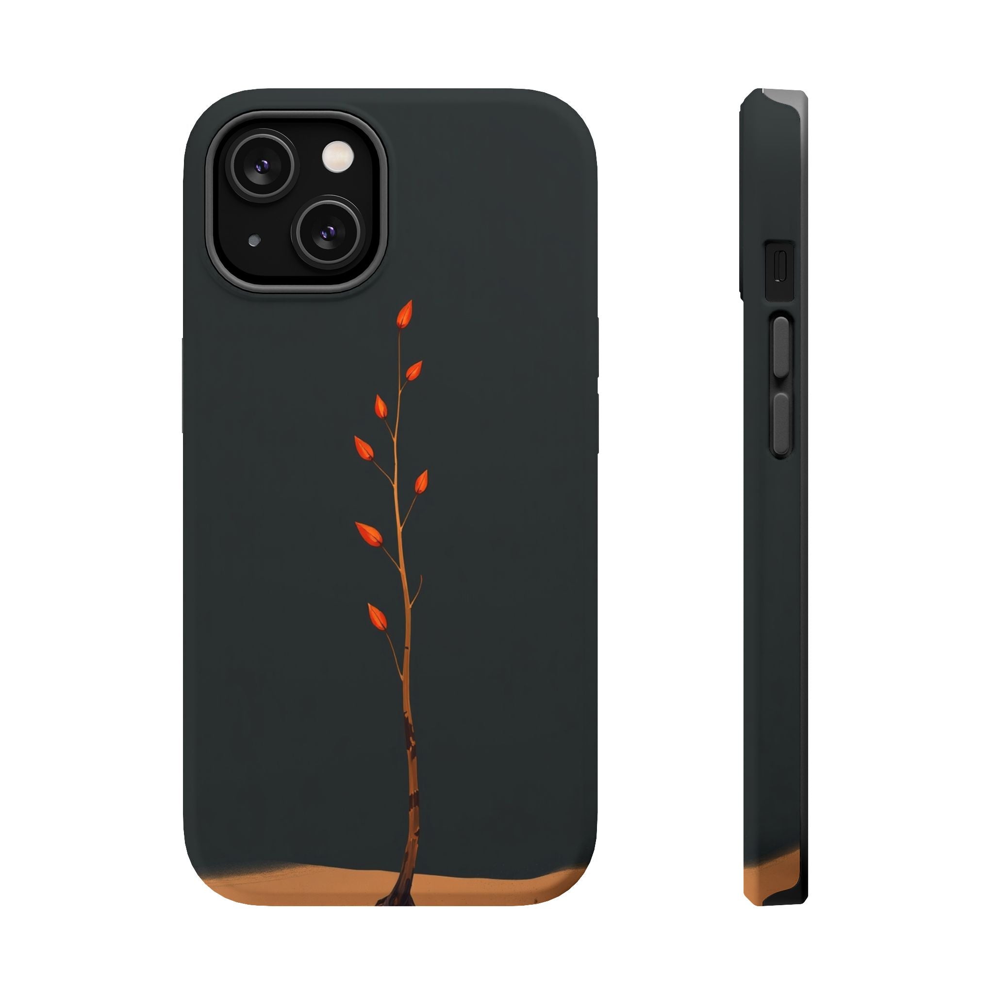 iPhone Burnt Orange And Sand Minimalist Stem Slim iPhone Everyday · iPhone Case