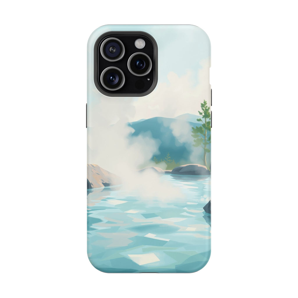 iPhone Mint And Blush Hot Spring Steam Slim Everyday Designer Case · iPhone Case
