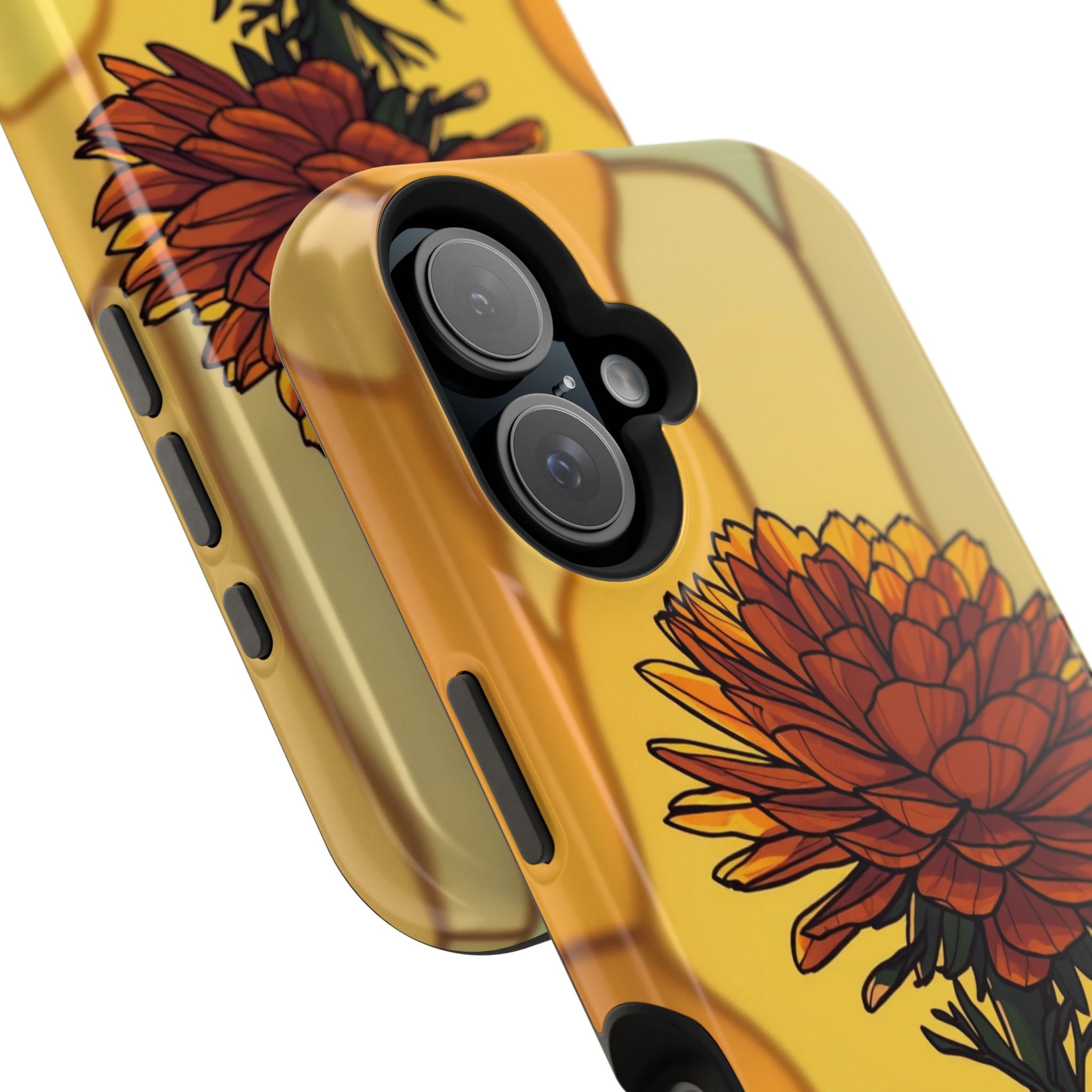 iPhone Sunset Amber And Peach Ranunculus Stack Soft iPhone Finish · iPhone Case
