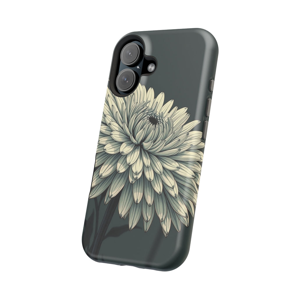 iPhone Chrysanthemum Classic Dark Gothic Ink Carry Case Slim Snap Case · iPhone
