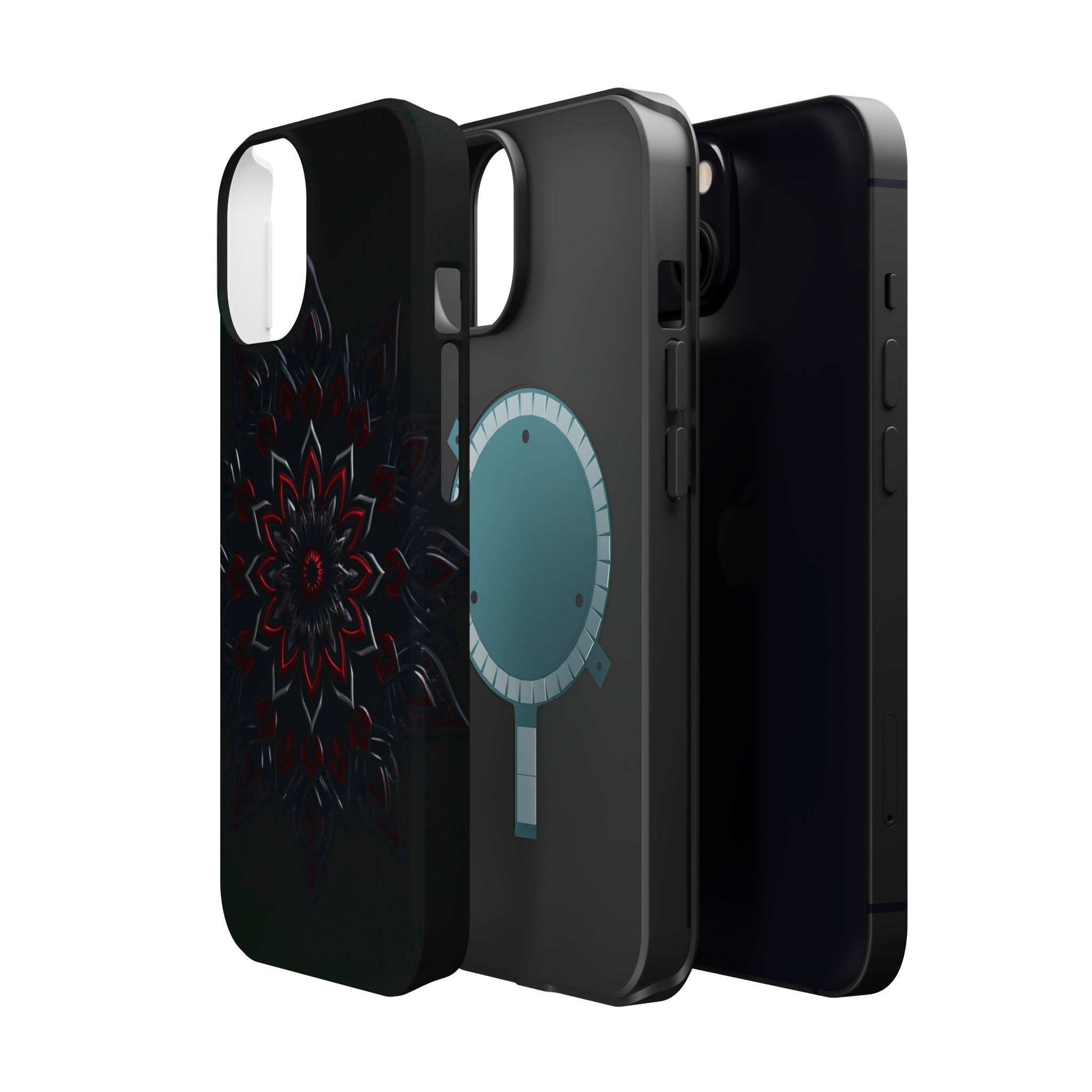 iPhone Black And Crimson Floral Mandala Slim Everyday iPhone Designer · iPhone C