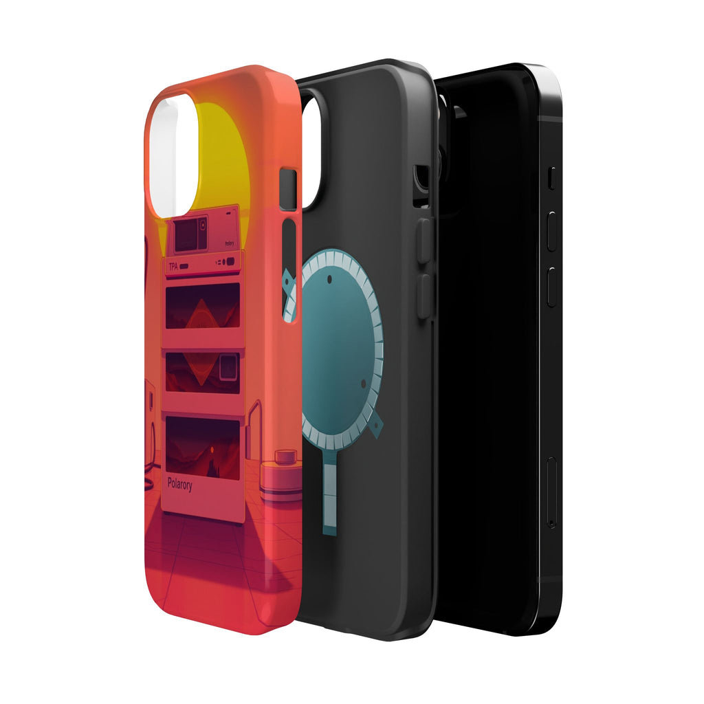 iPhone Polaroid Stack Memory Neon Cyberpunk Slim Everyday Designer Case · iPhone