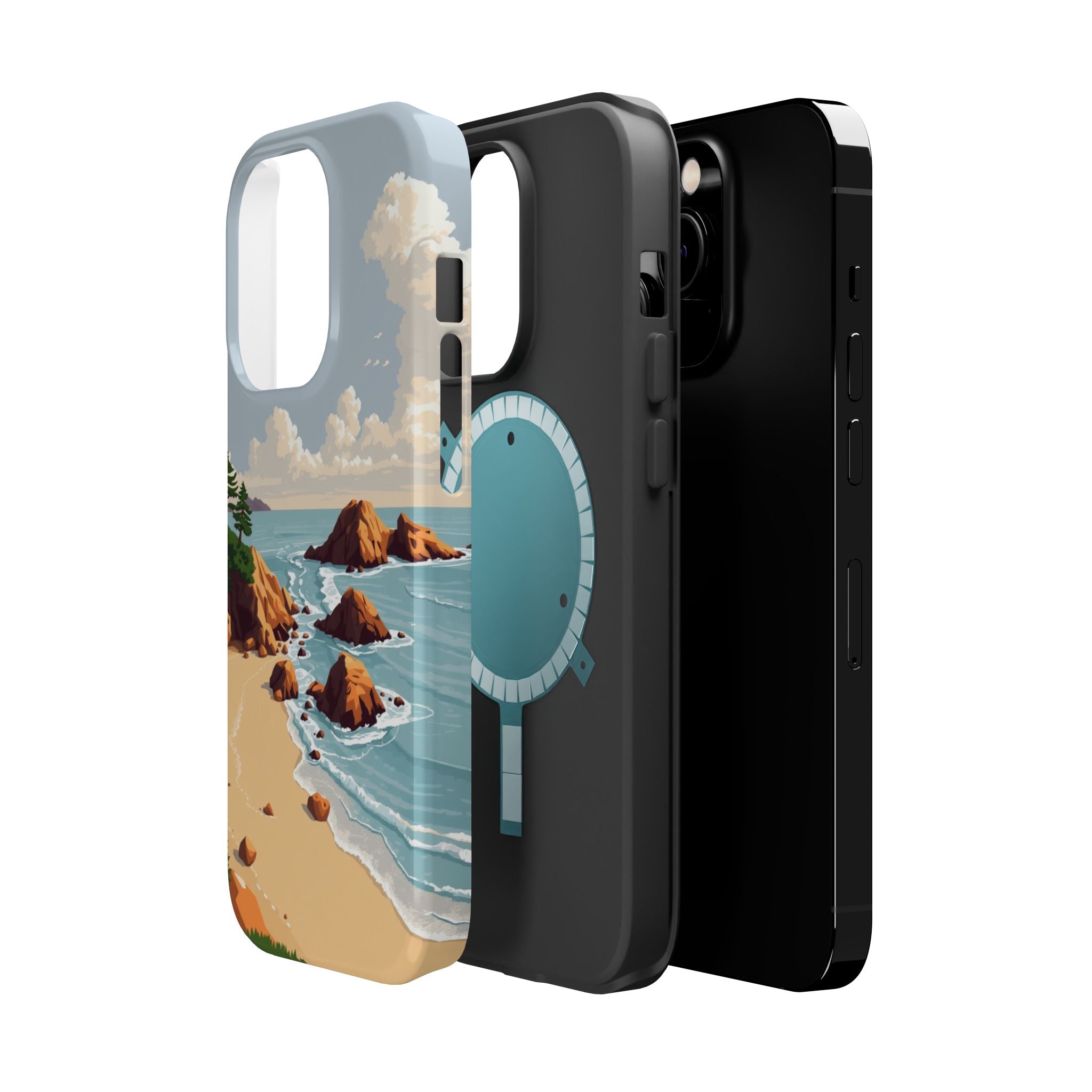 iPhone Mustard And Rust Pebble Beach Slim Everyday Designer Case · iPhone Case
