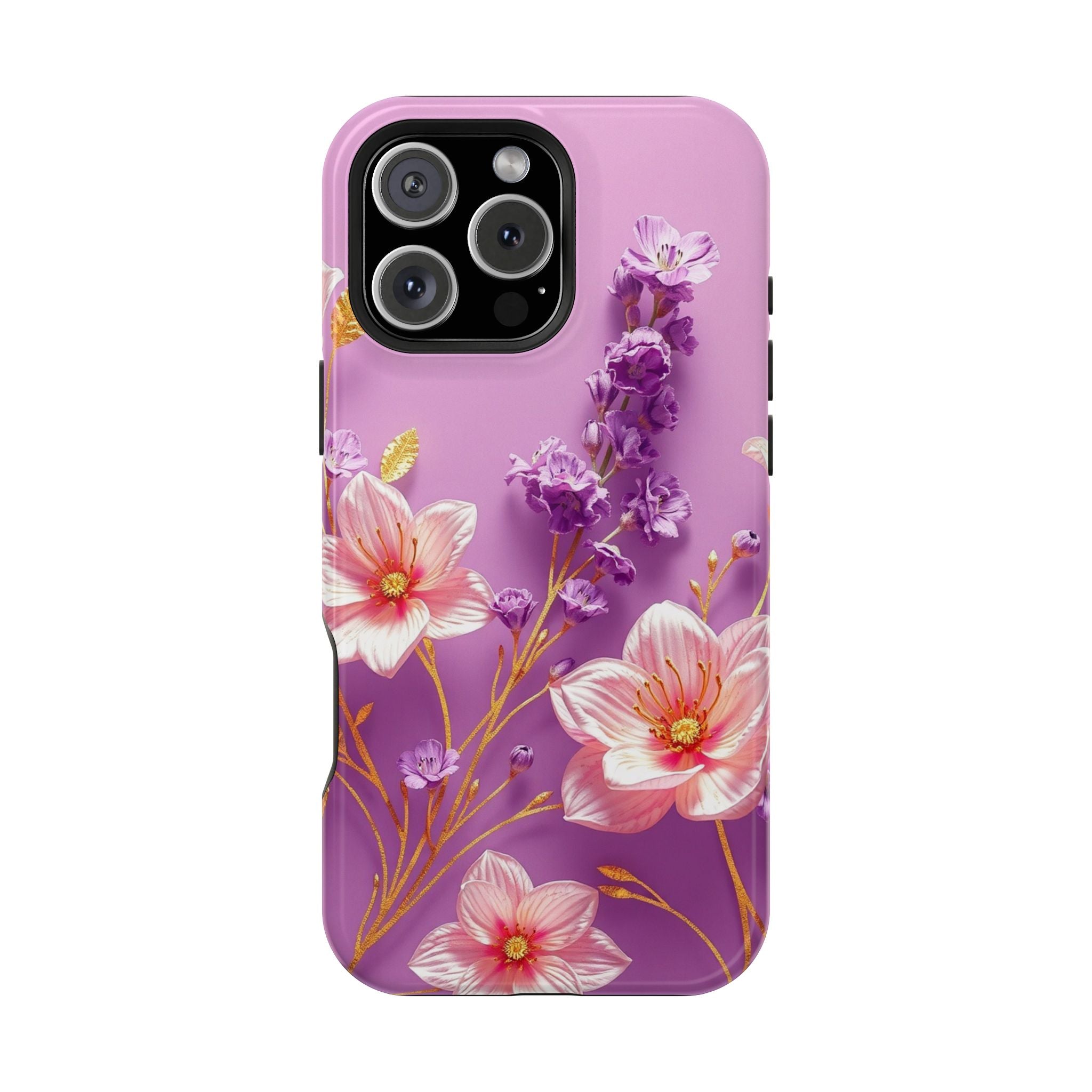 iPhone Radiant Floral Gold Foil Design Slim Everyday Designer Case · iPhone Case