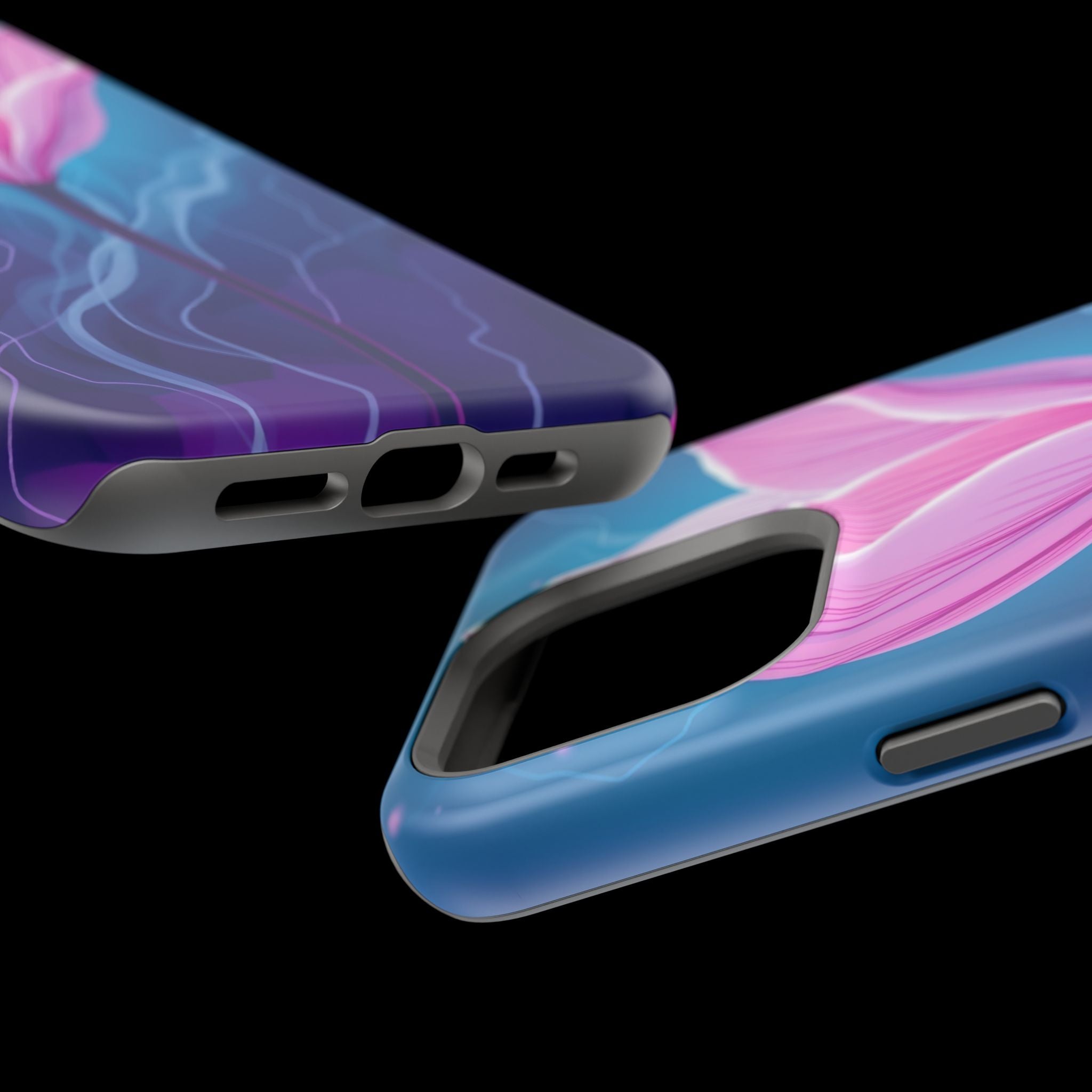 iPhone Cyan And Magenta Petal Storm Slim Everyday Designer Case · iPhone Case