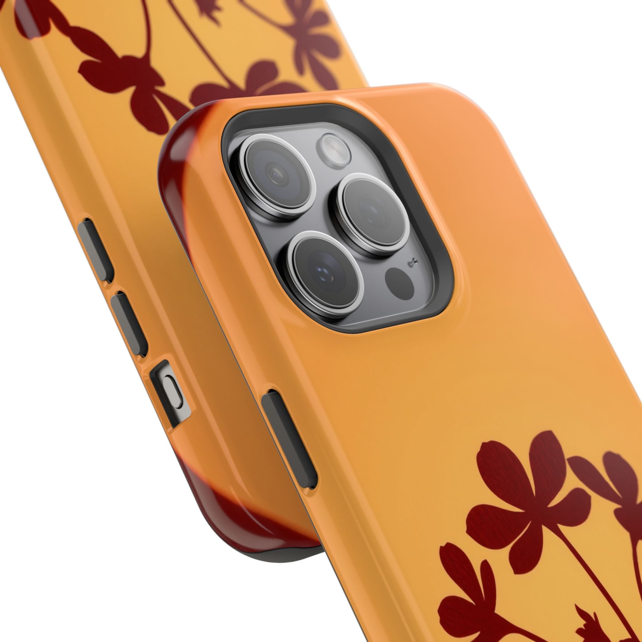 iPhone Floral Silhouette Electric Art Slim Everyday Designer Case · iPhone Case