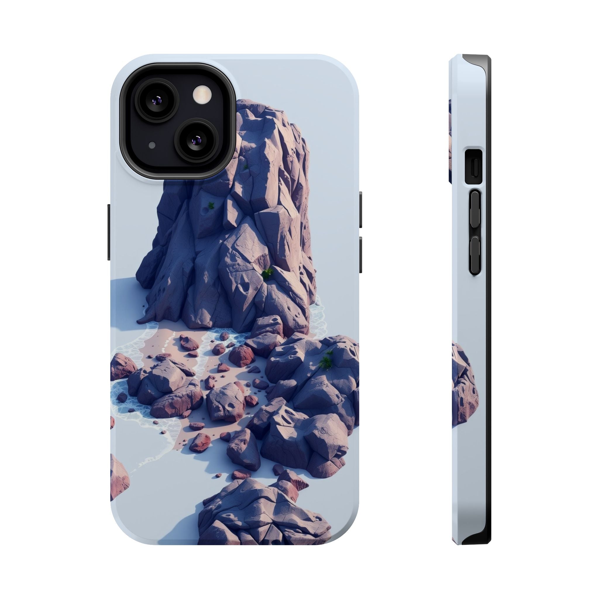 iPhone Indigo And Violet Pebble Beach Slim Everyday Designer Case · iPhone Case