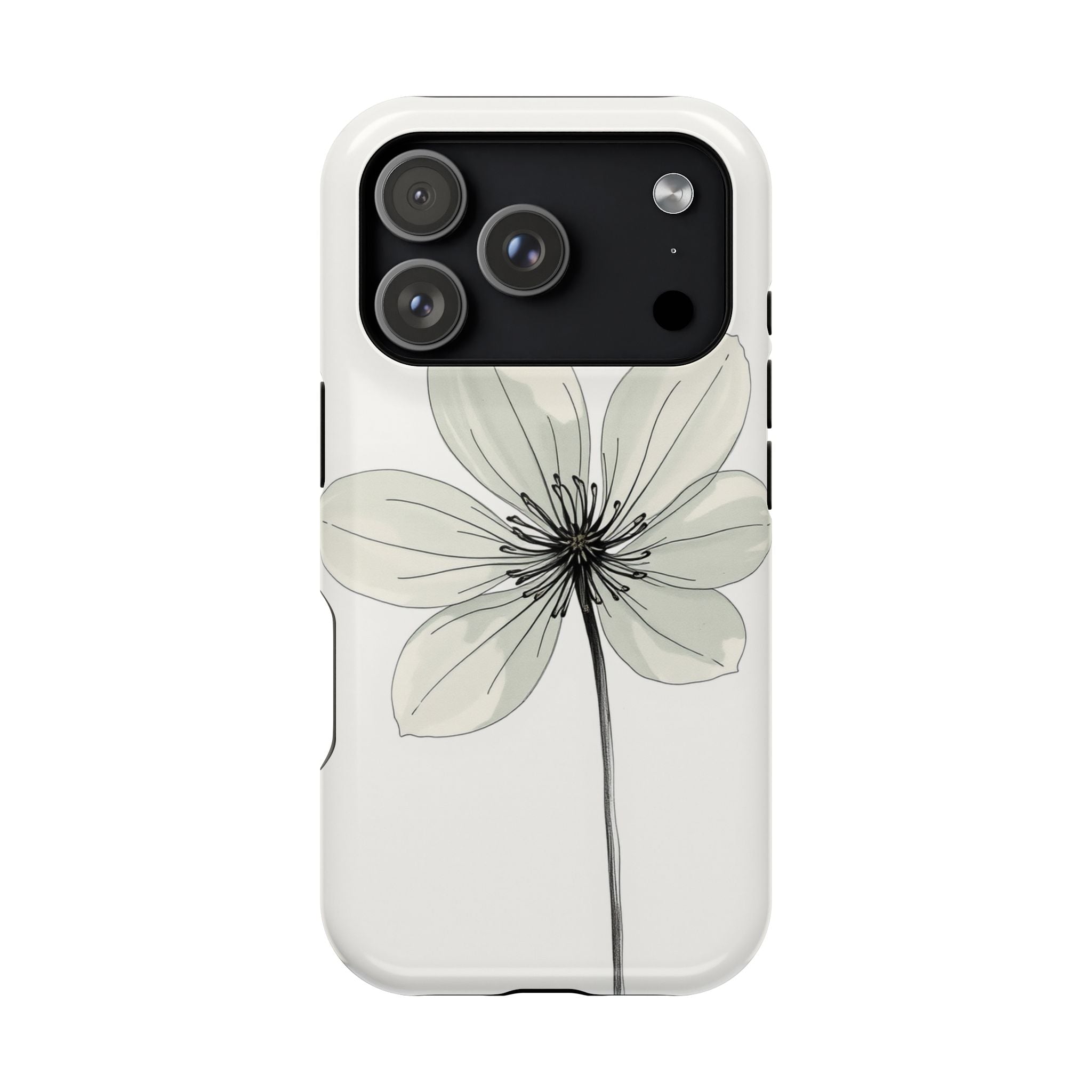 iPhone Sage And Ivory Floral Ink Wash Slim Everyday Designer Case · iPhone Case