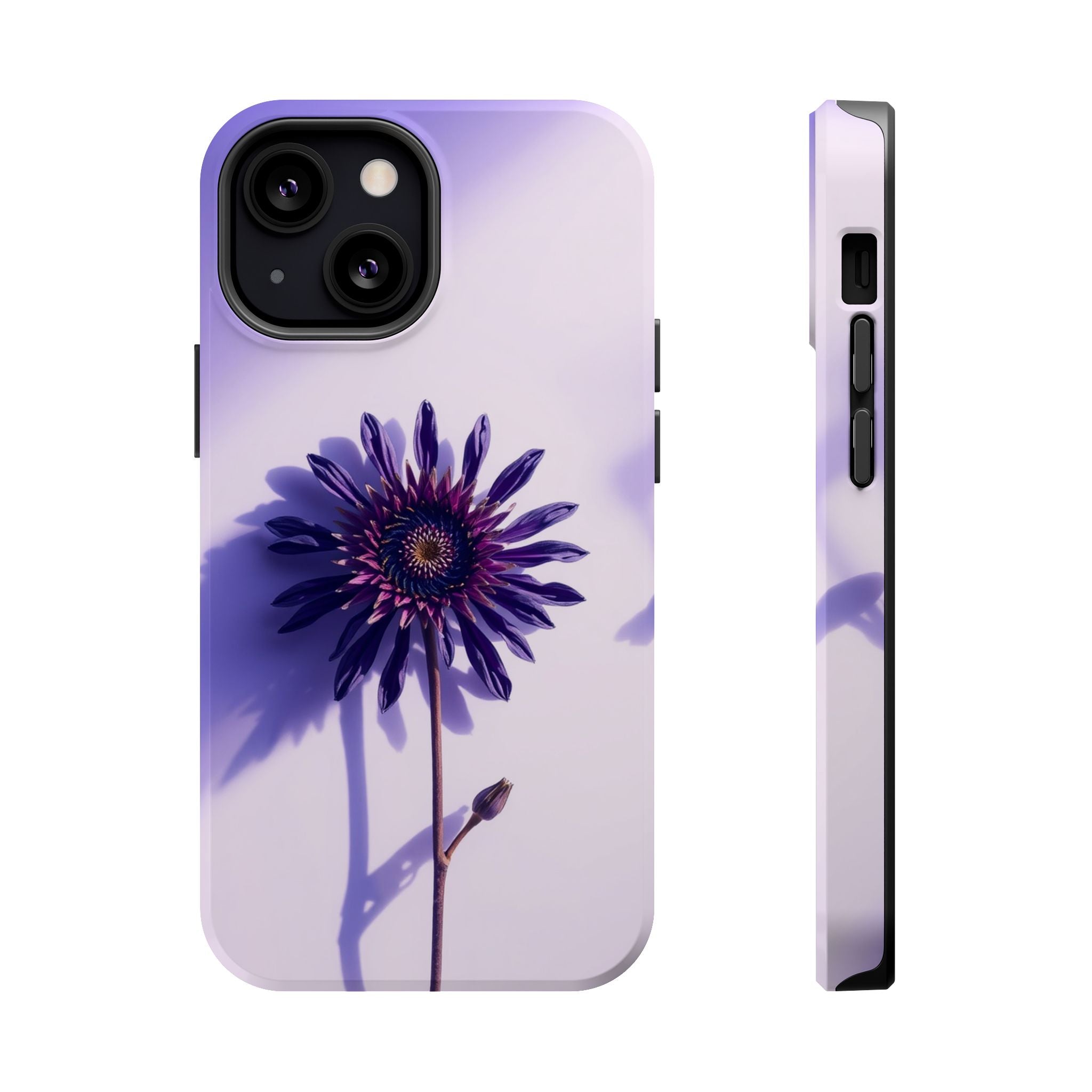 iPhone Indigo And Violet Dried Flower Flat Lay Soft iPhone Finish · iPhone Case