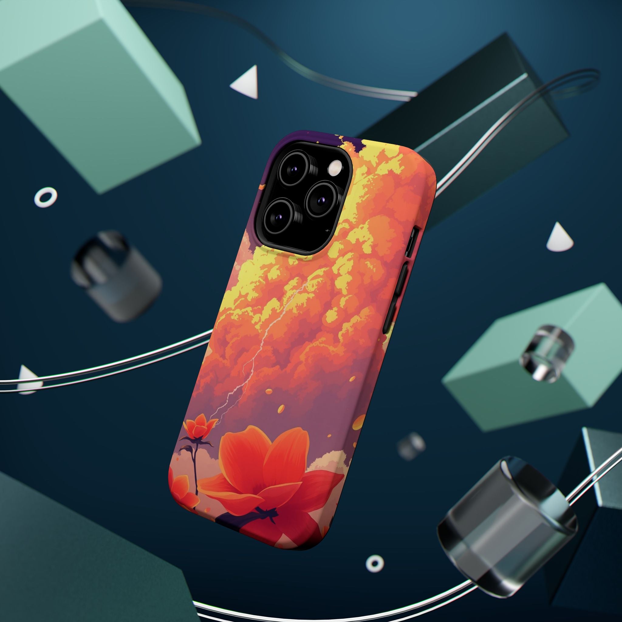 iPhone Sunset Amber And Peach Petal Storm Slim iPhone Everyday Designer · iPhone