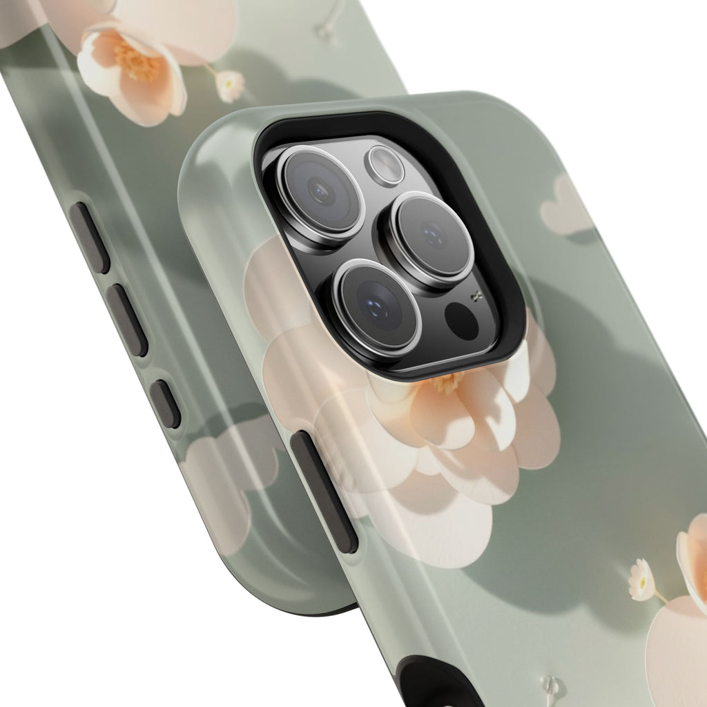 iPhone Sage And Ivory Pastel Floral Cloud Slim iPhone Everyday Designer · iPhone