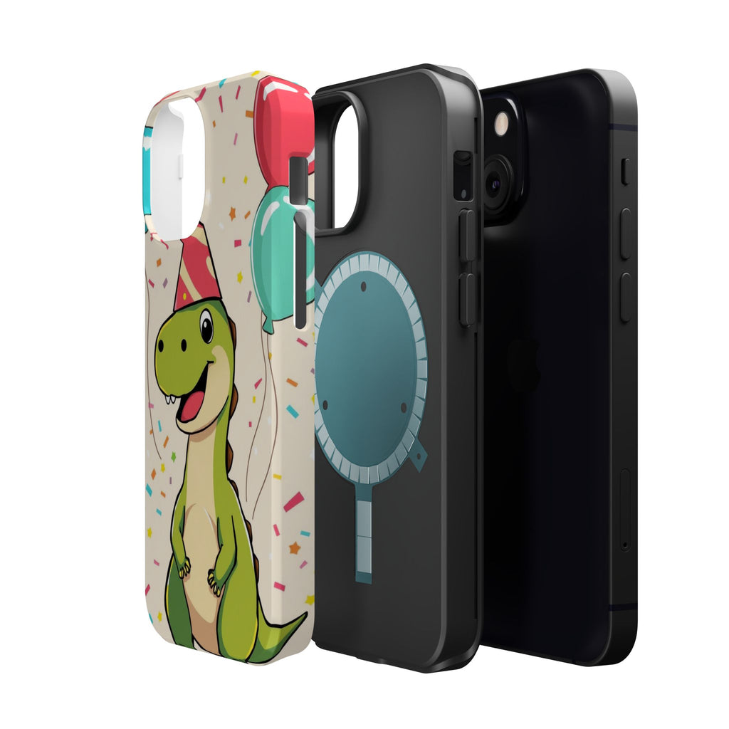 iPhone Dino with Party Hat Kids Fun Phone Case Gift Slim Snap Case · iPhone Case