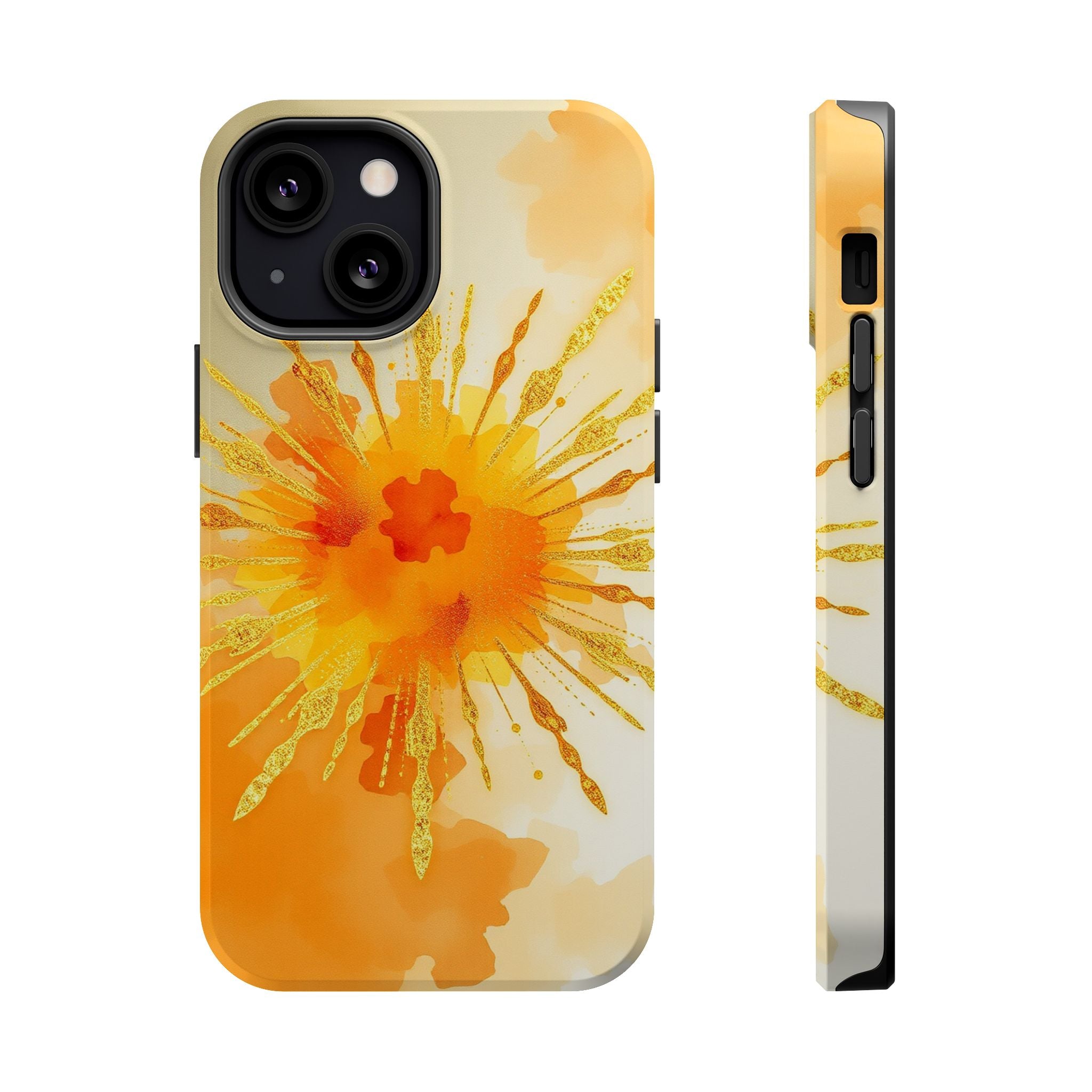 iPhone Mustard And Rust Gold Foil Burst Slim Everyday iPhone Designer · iPhone C