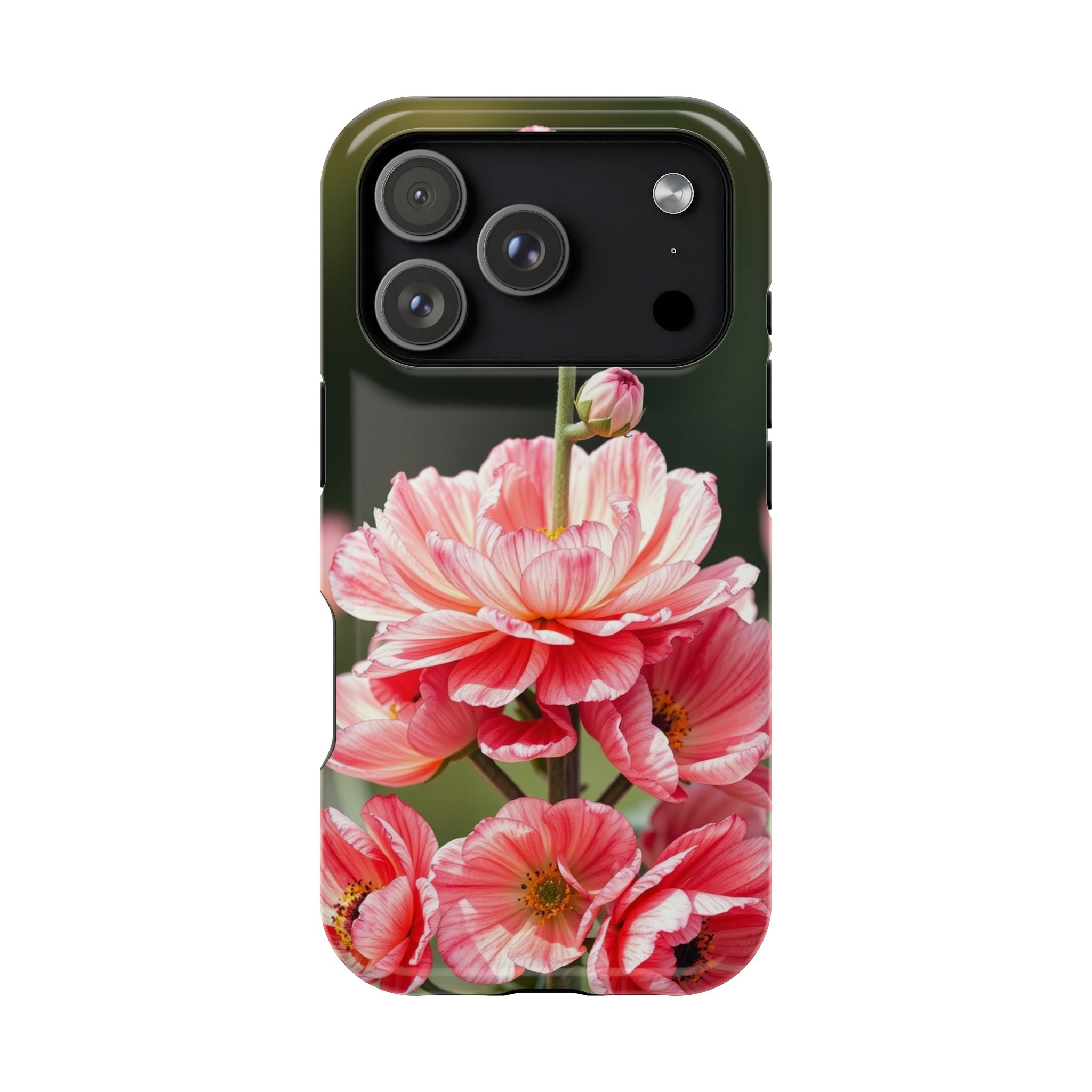 iPhone Ranunculus Stack Vibrant Watercolor Slim Snap Case · iPhone Case