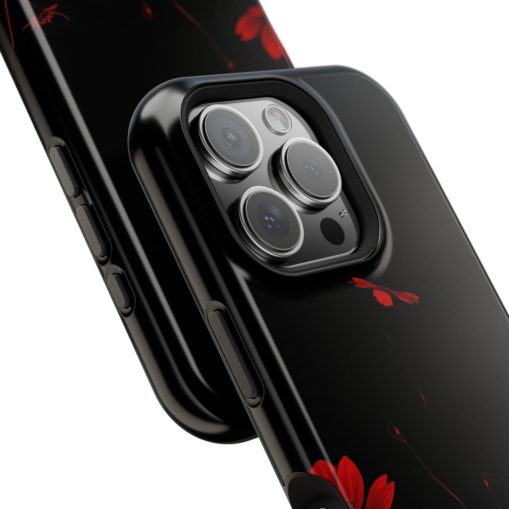 iPhone Black And Crimson Desert Flower Slim Everyday Designer Case · iPhone Case
