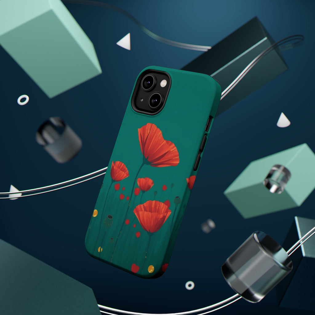 iPhone Earthy Poppy Field Design Bold Modern Everyday Snap Case · iPhone Case