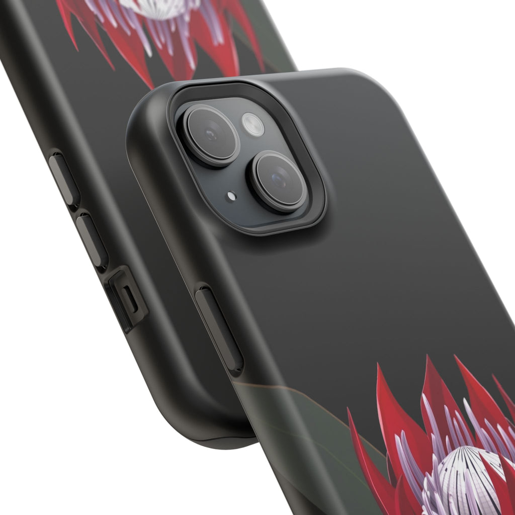 iPhone Black And Crimson Protea Bold Slim Everyday Designer Case · iPhone Case