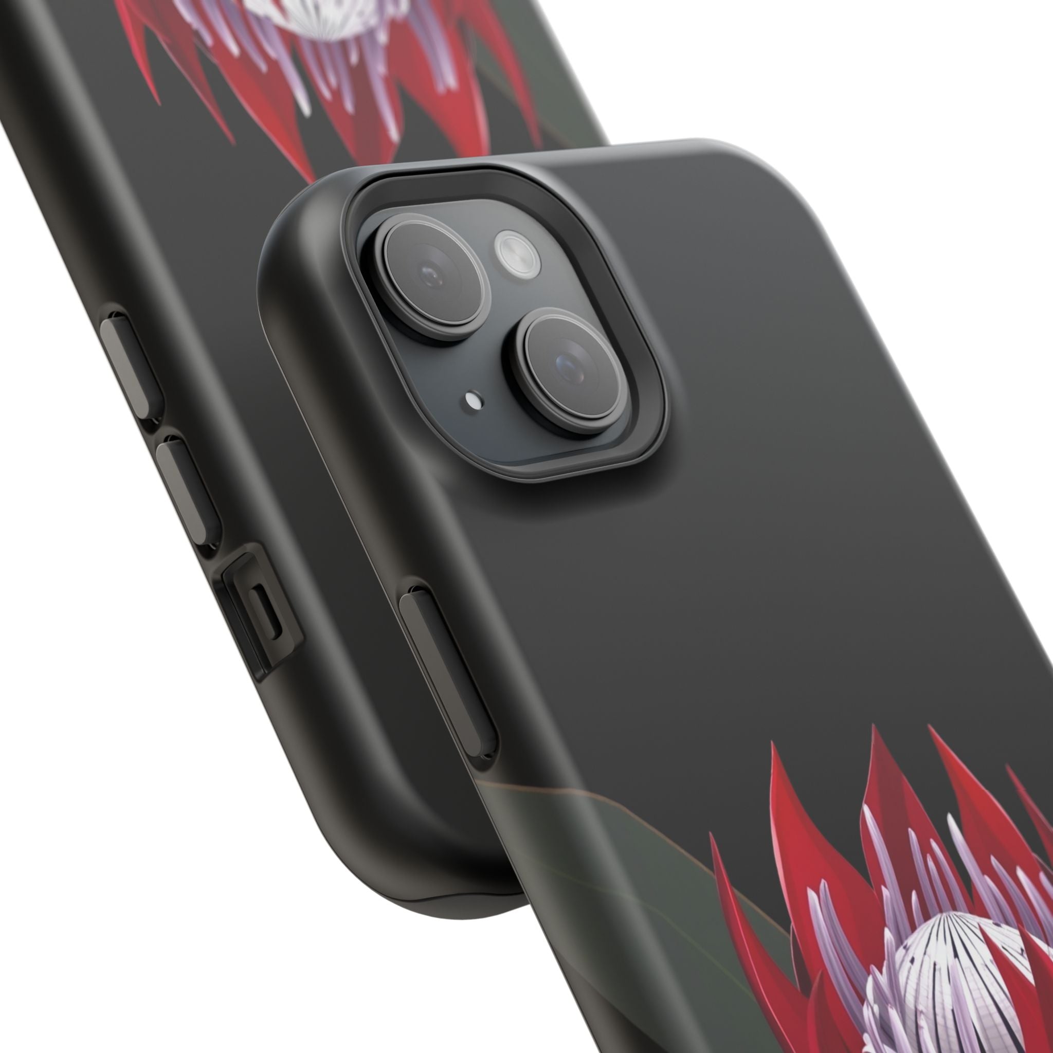 iPhone Black And Crimson Protea Bold Slim Everyday Designer Case · iPhone Case
