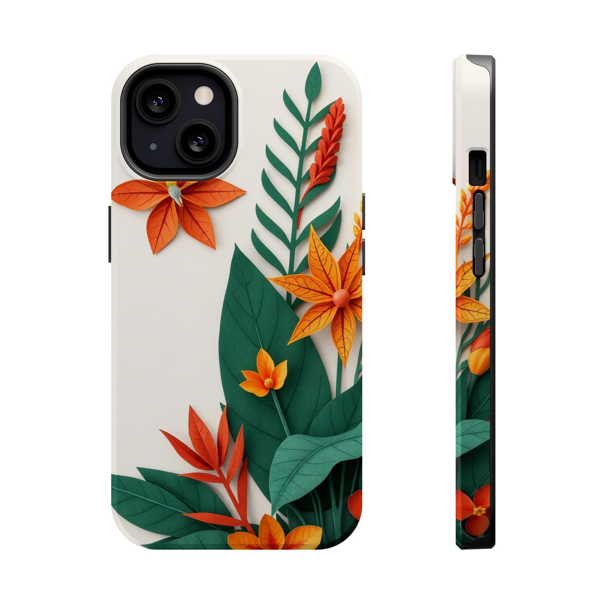 iPhone Jungle Floral Paper Cut Art Bold Modern Everyday Snap Case · iPhone Case