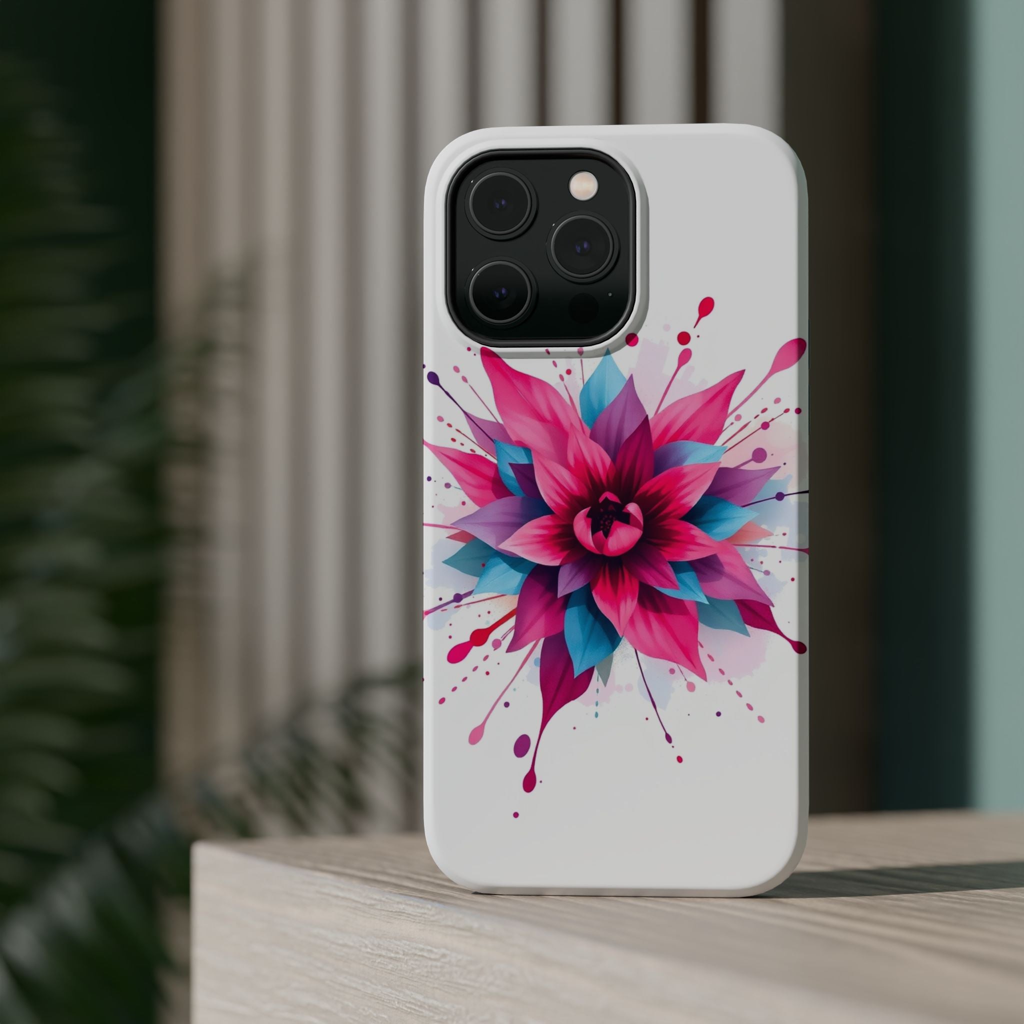 iPhone Floral Watercolor Splash Electric Art Slim iPhone Everyday · iPhone Case