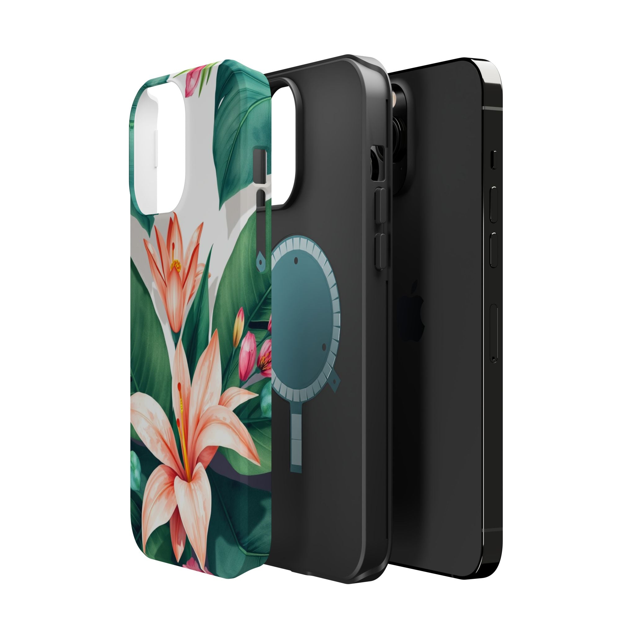 iPhone Tropical Bloom Sage And Ivory Slim Snap Case Gal · iPhone Case