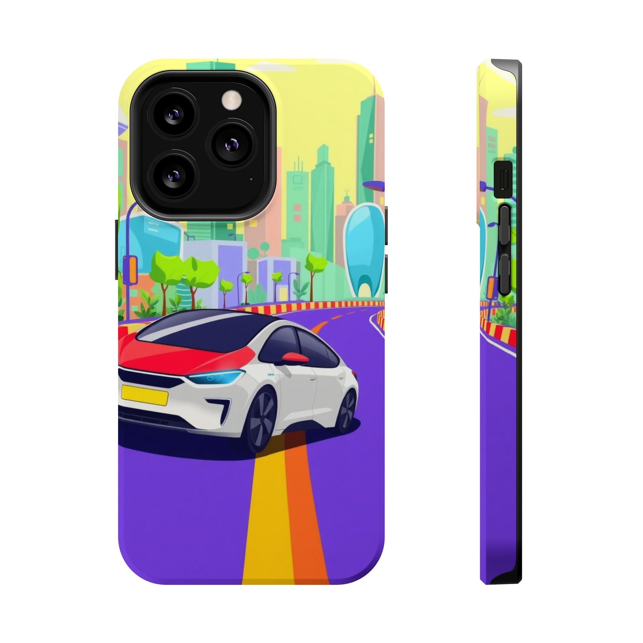 iPhone Electric Car Future Kids Fun Phone Case Gift Slim Snap Case · iPhone Case