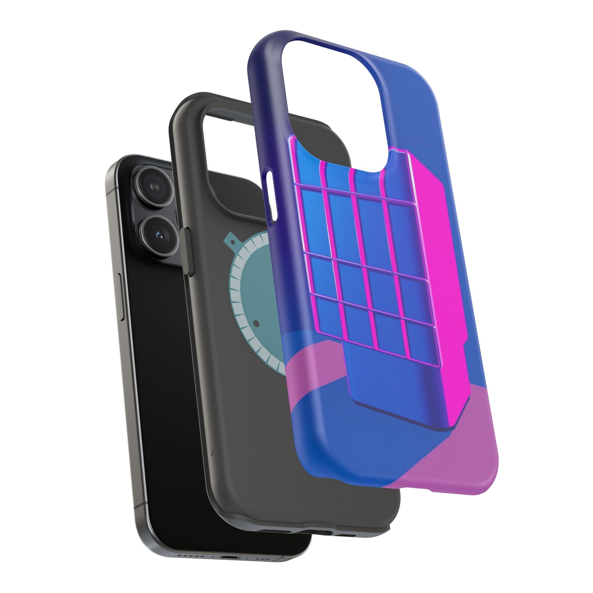 iPhone Earthy 80s Grid Synthwave Design Slim Everyday Designer Case · iPhone Cas